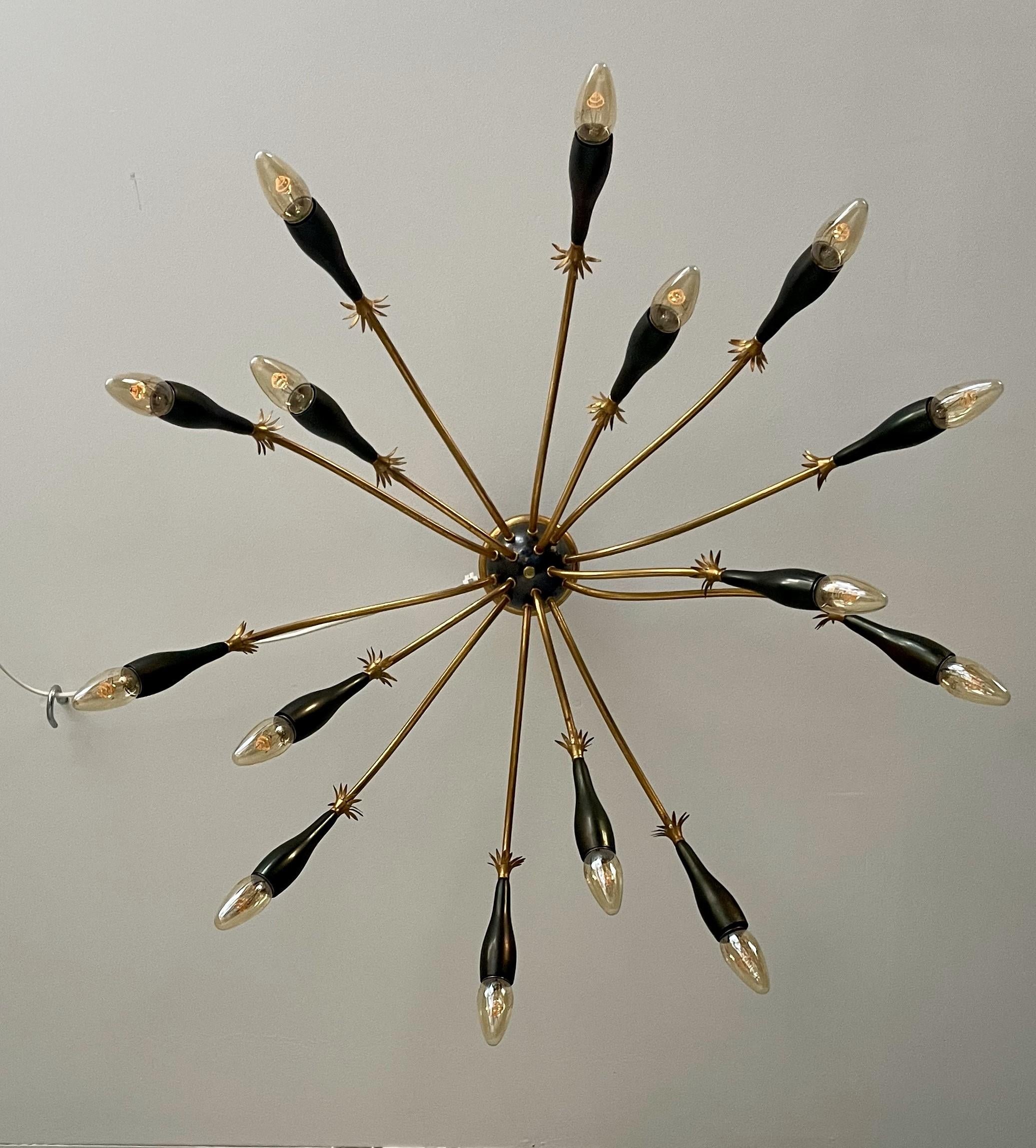 Lampada da soffitto Starburst moderna di metà secolo in vendita 6