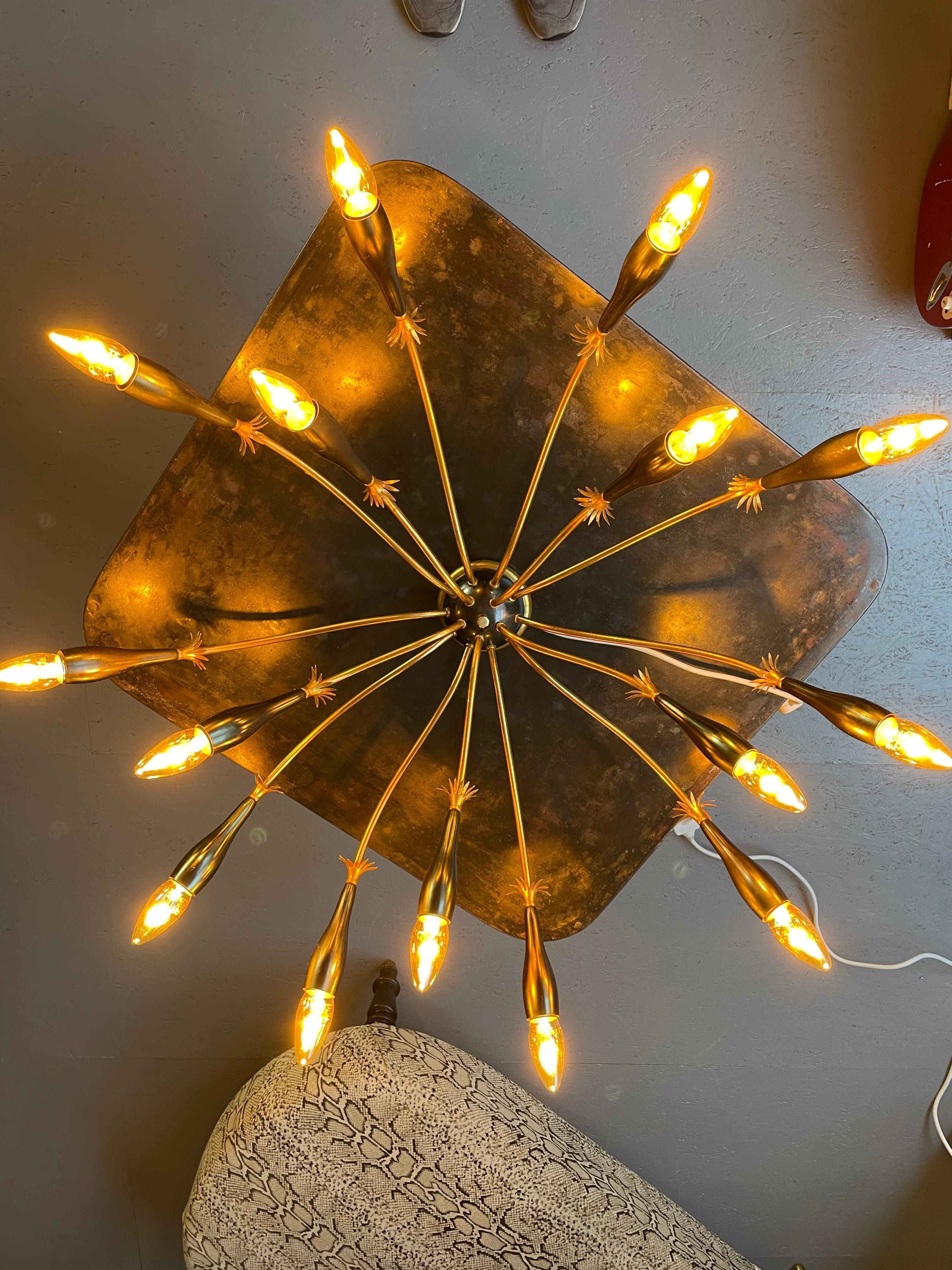 Lampada da soffitto Starburst moderna di metà secolo In condizioni buone in vendita a Munich, DE