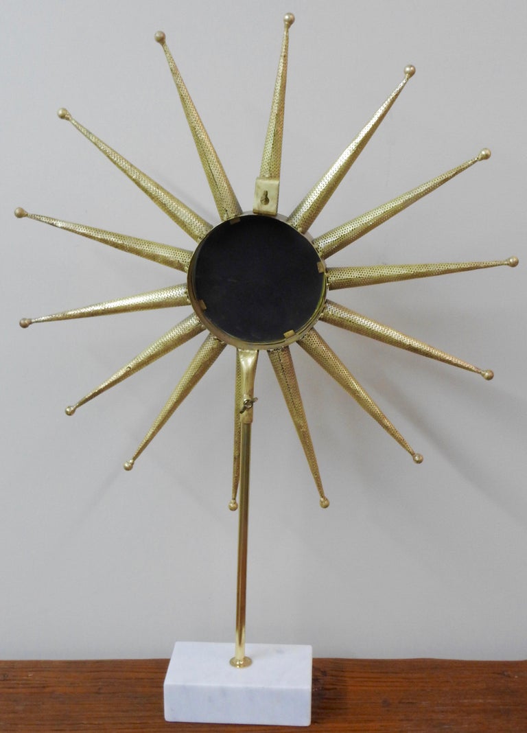 MidCentury Modern Starburst Mirror on Stand For Sale at 1stDibs