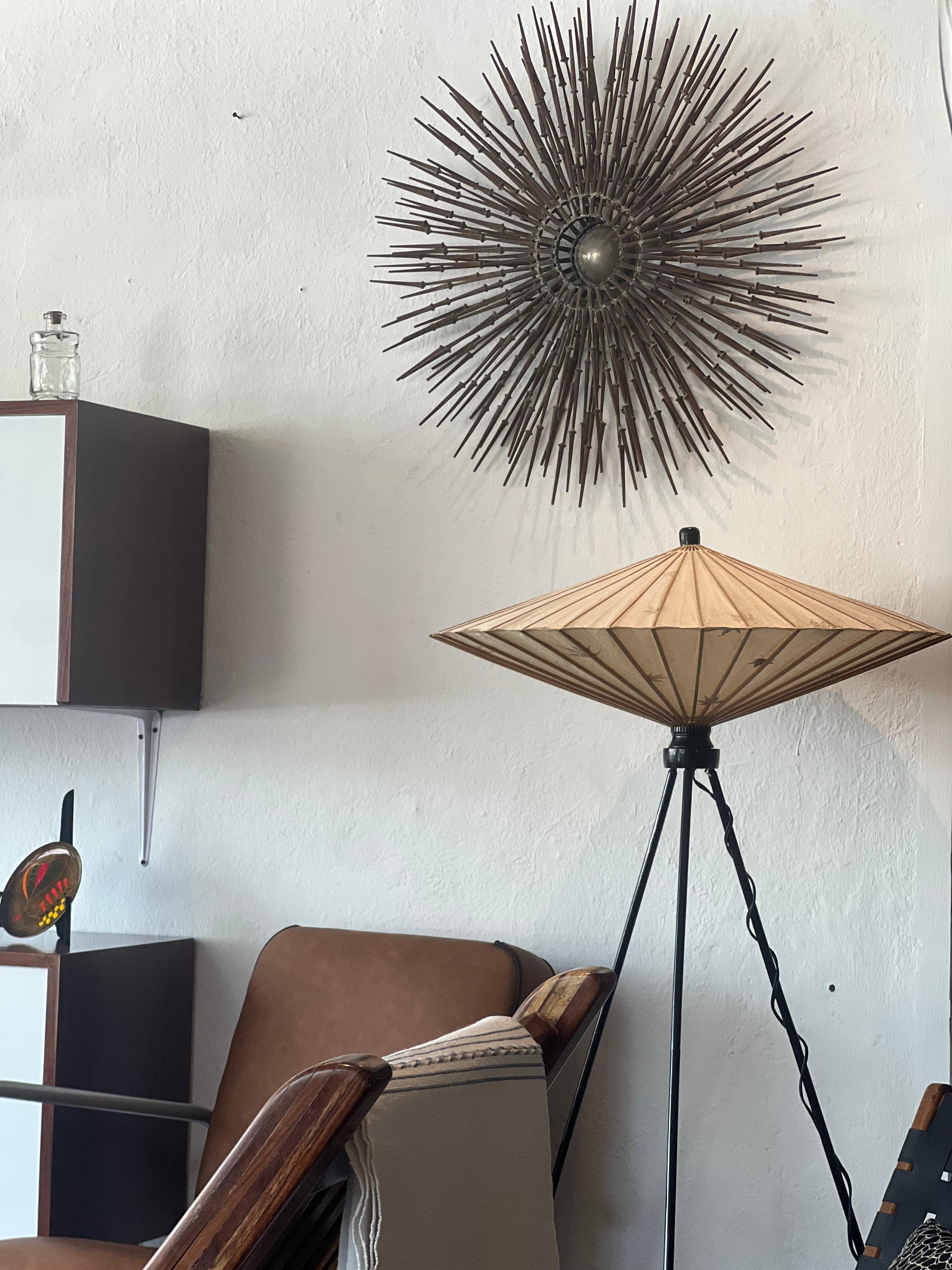 Mid Century Modern Starburst Wandnagelskulptur im Angebot 2