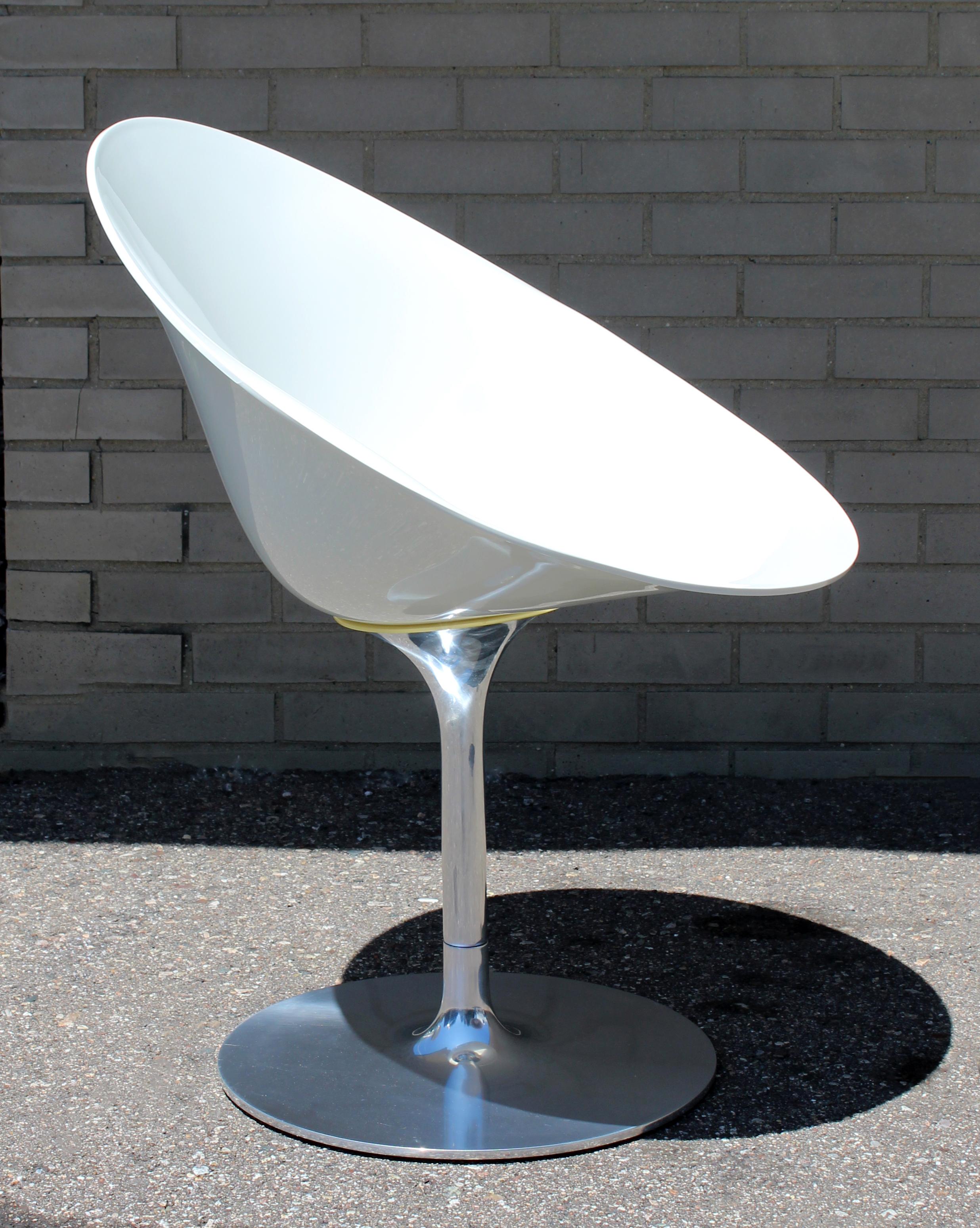 Mid-Century Modern Starck Kartell Set 5 Chrome Eros Dining Chairs, Italy, 1970s 3