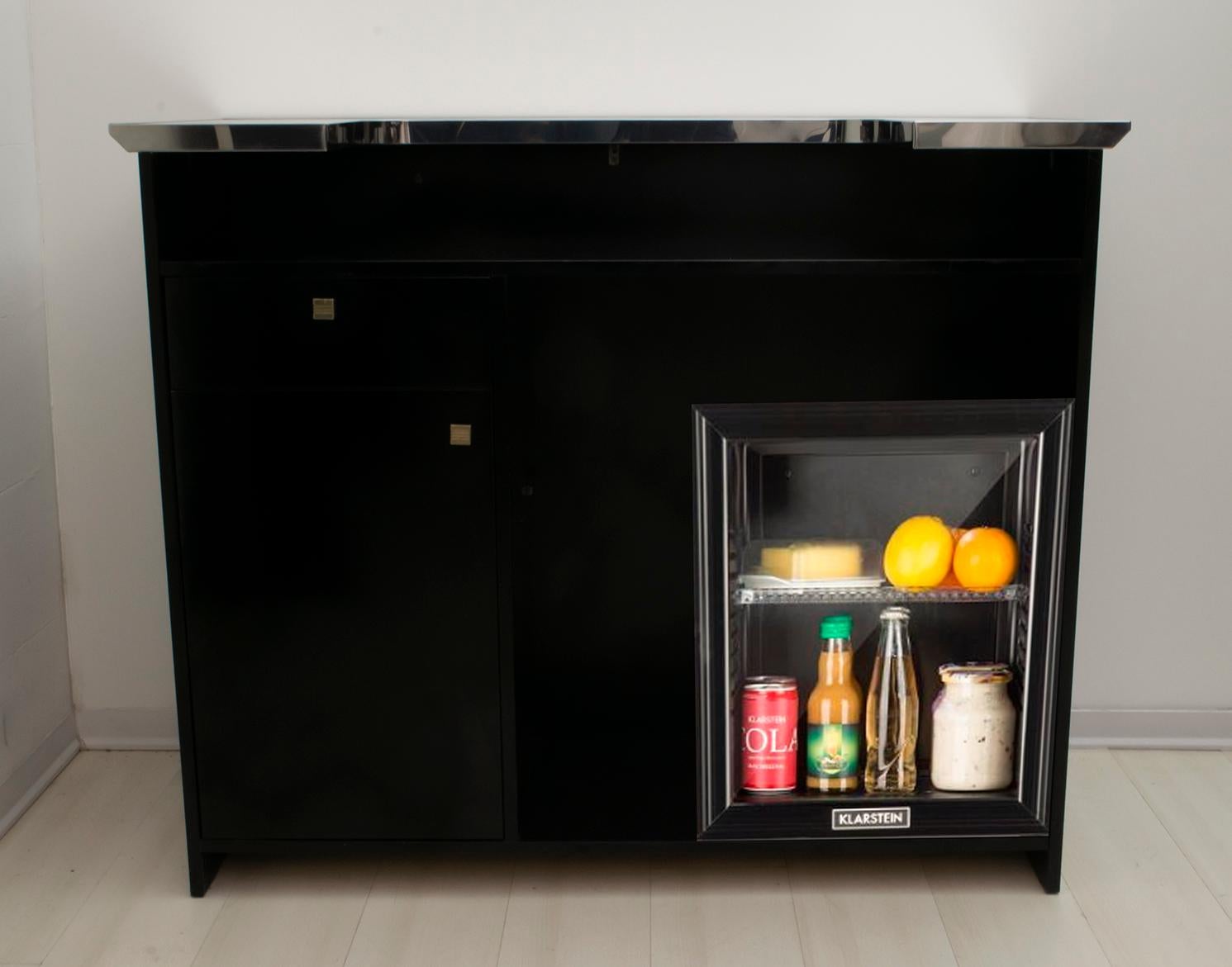 Mid-Century Modern Steel and Mirrors Bar Cabinet, 1970s 6
