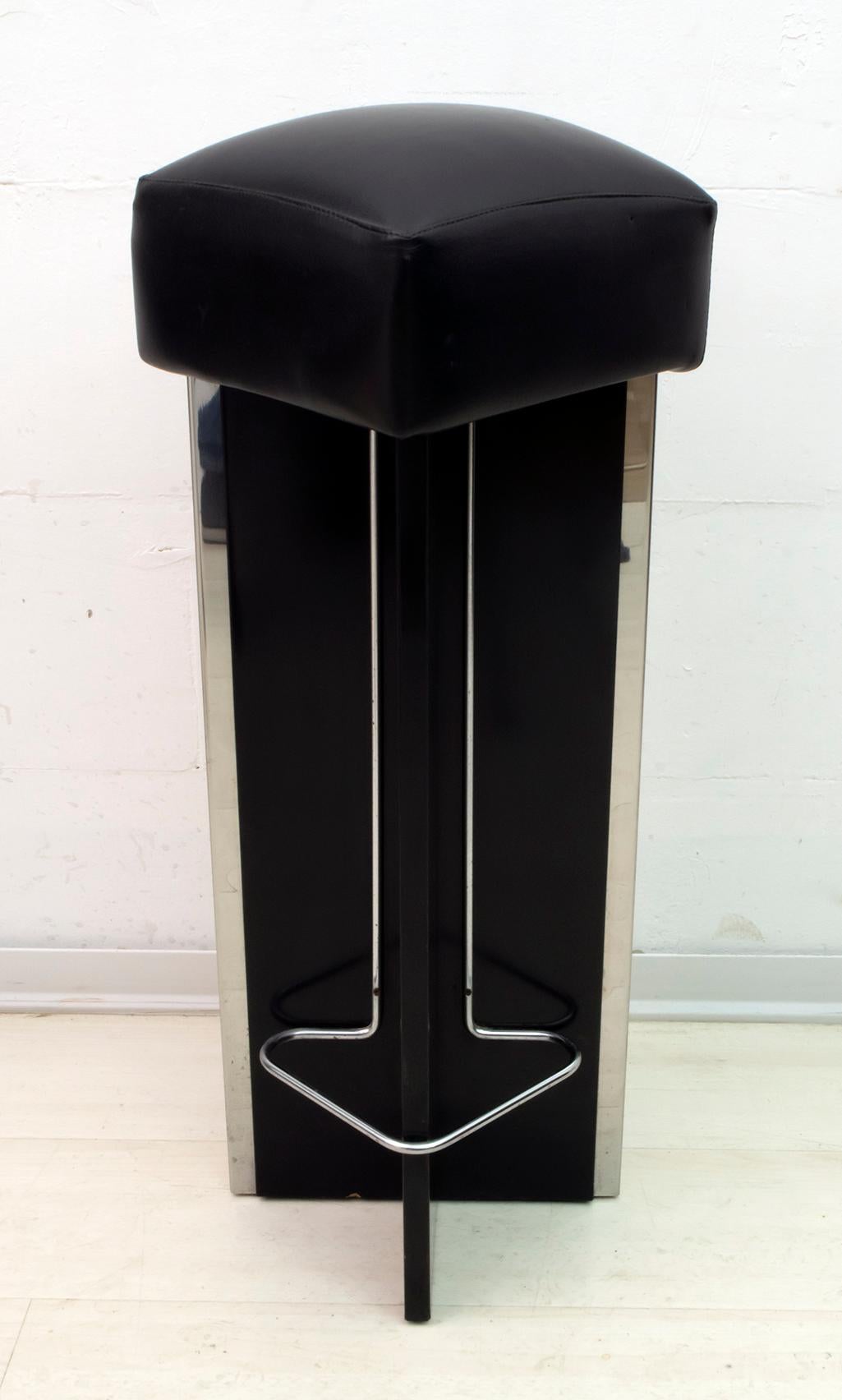 Mid-Century Modern Steel and Mirrors Bar Cabinet, 1970s 8