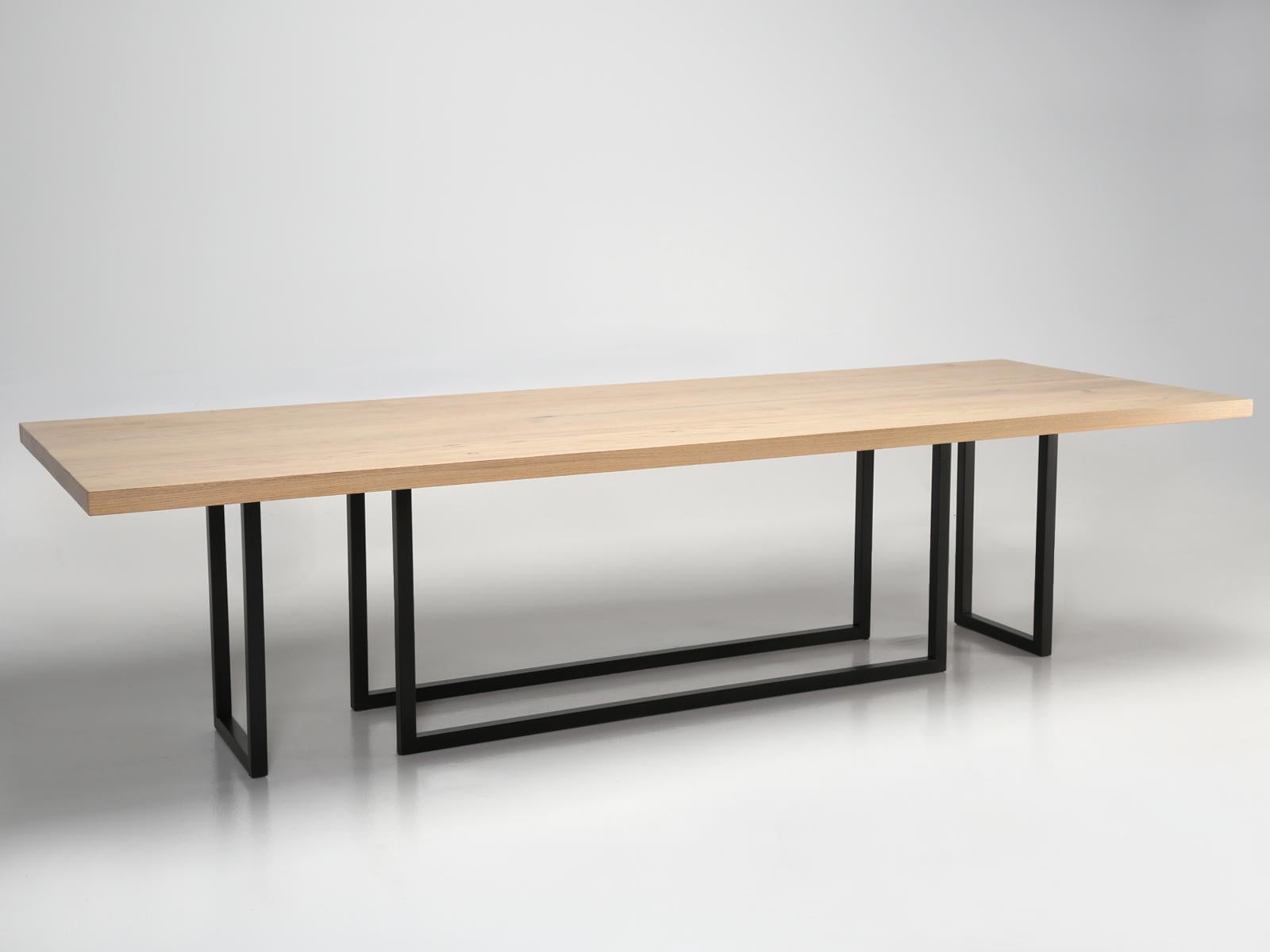 oak and steel table