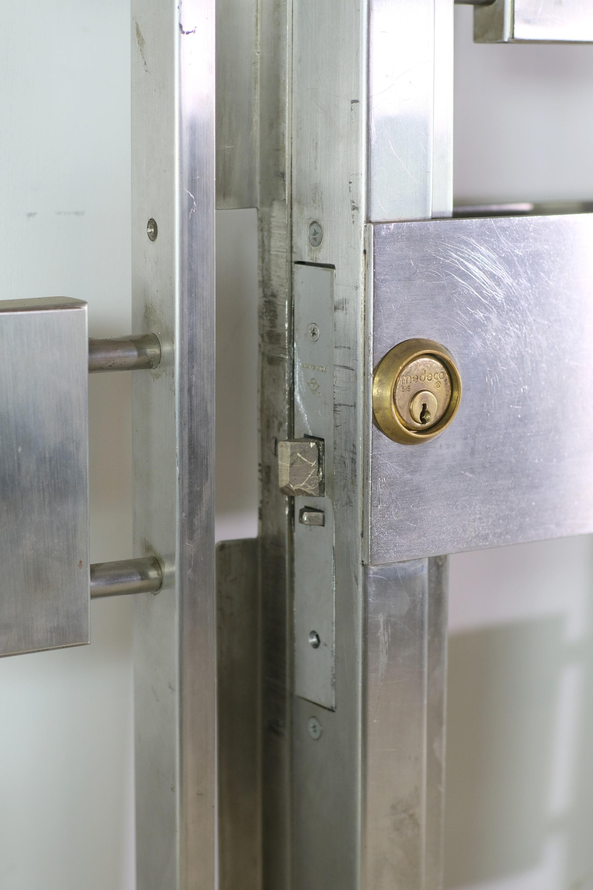Mid-Century Modern Steel Bank Vault Door Set w/ Sides 7