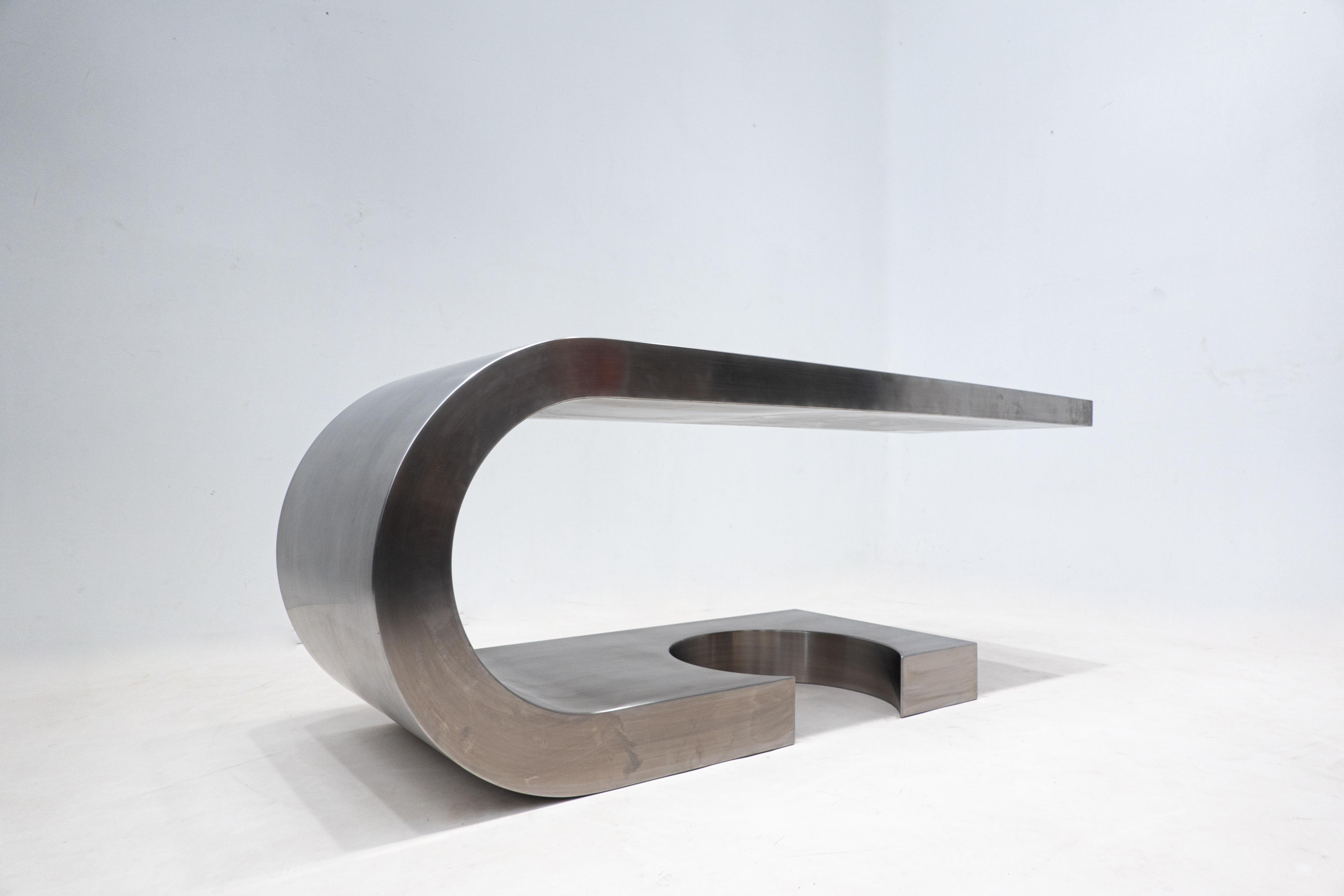 Italian Mid-Century Modern Steel Desk 