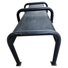 Mid Century Modern Steel & Iron Garden Bench