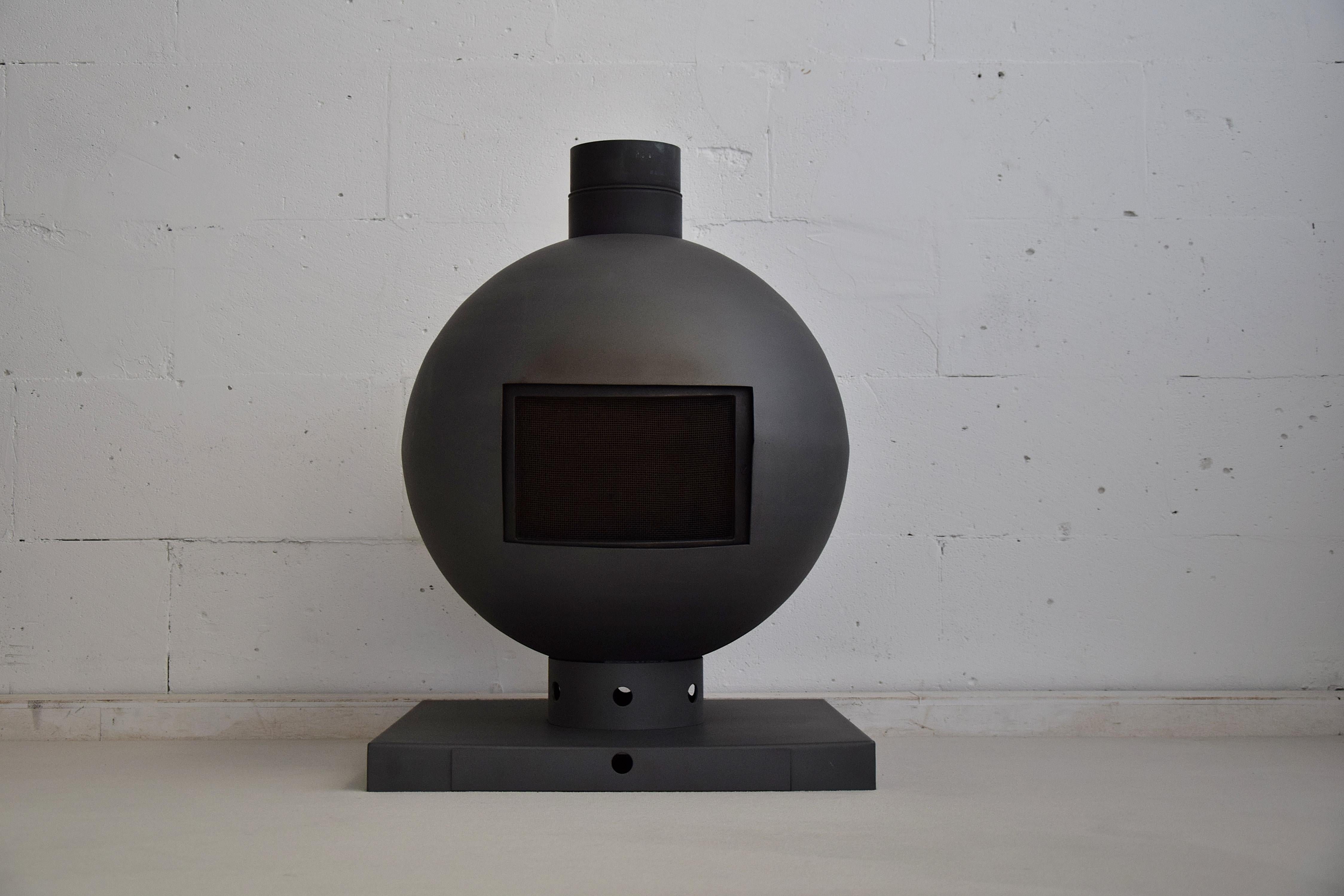 Mid-20th Century Mid-Century Modern Steel Spherical Fire Place