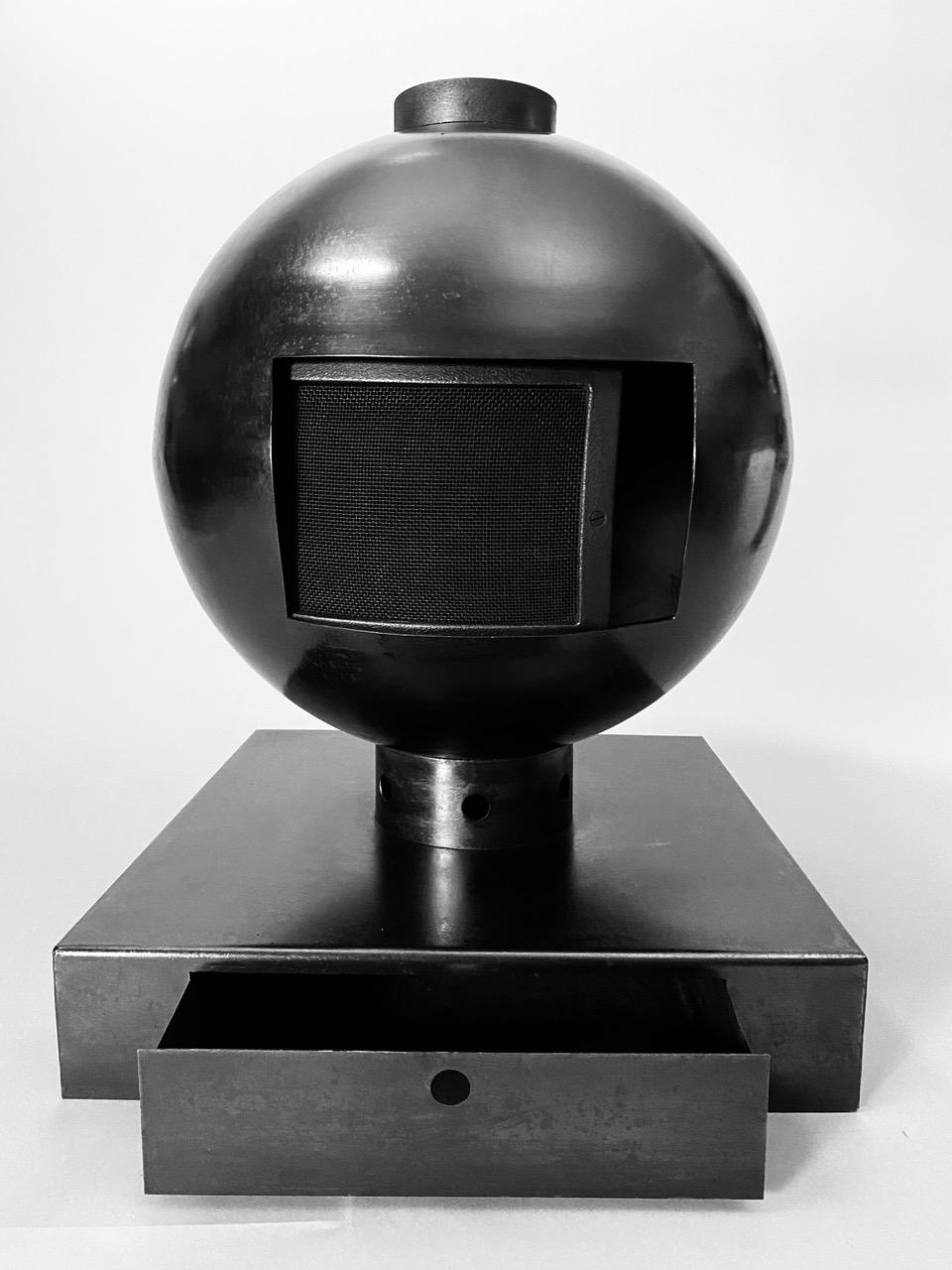 Mid-Century Modern Steel Spherical Fire Place For Sale 1