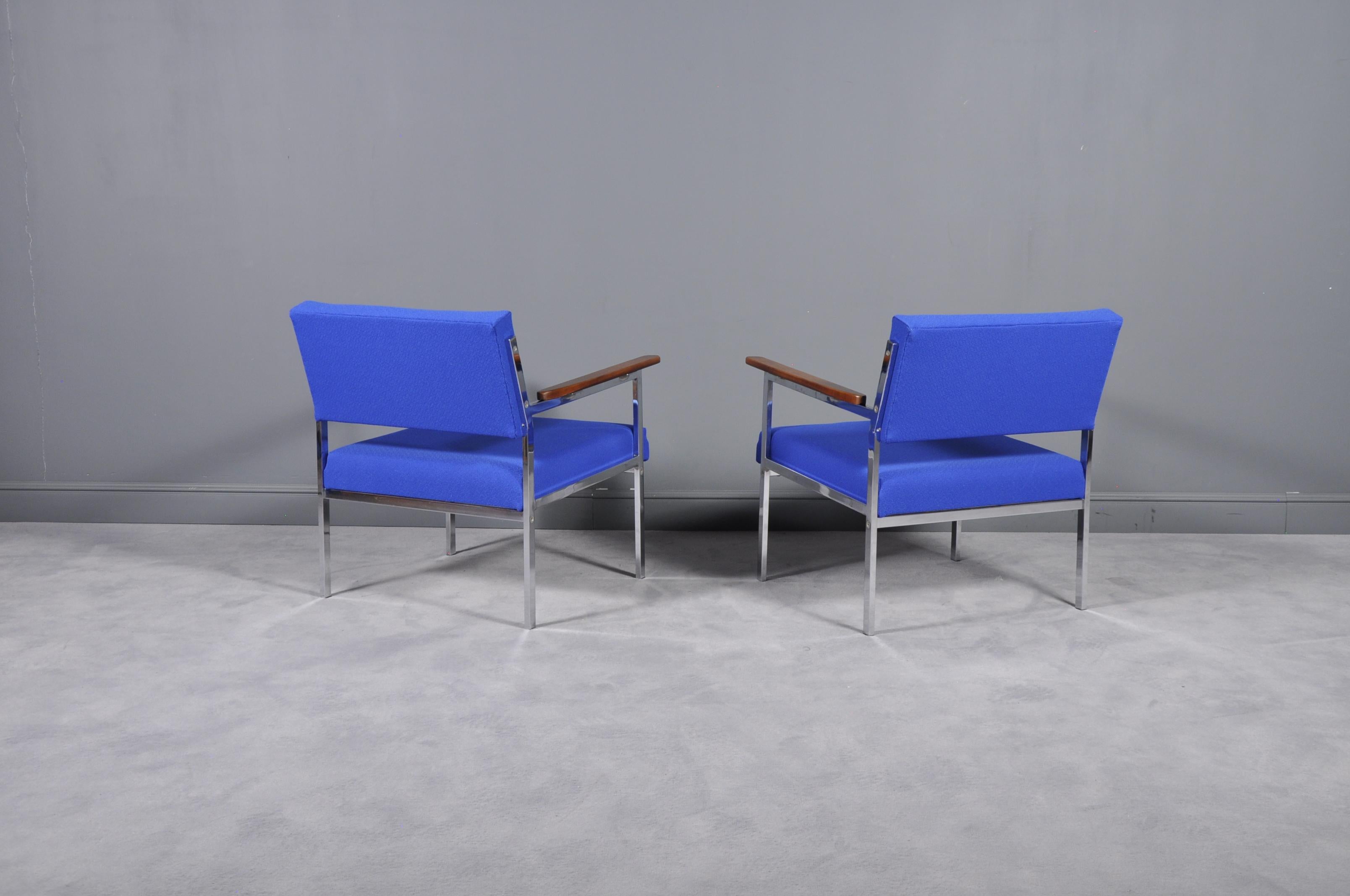 Mid-Century Modern Steelcase Office Lounge Chairs, 1970s 1
