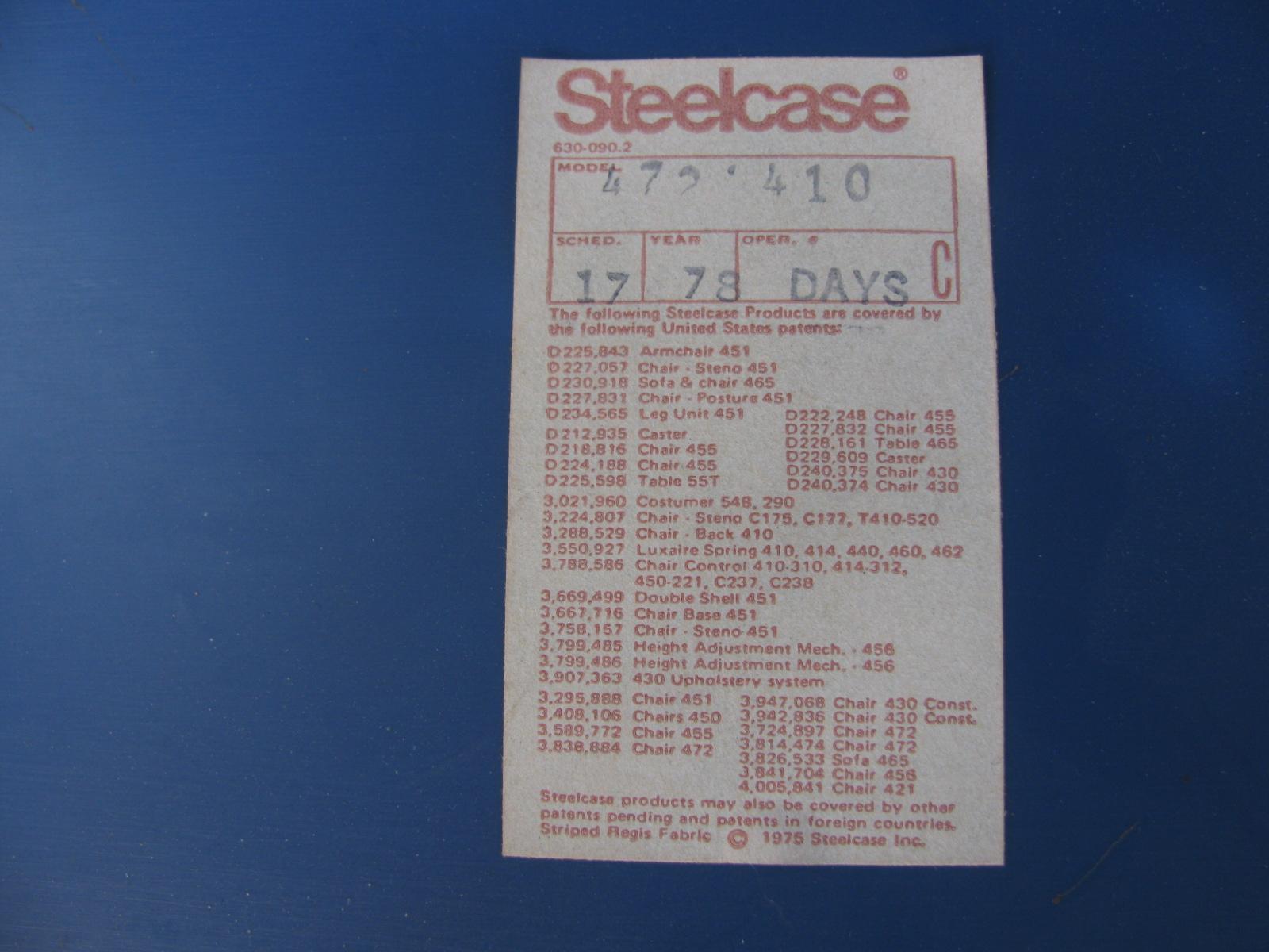 American Mid-Century Modern Steelcase Stacking Chairs 26 Available