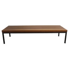 Mid Century Modern Stendig Slat Teak Wood Bench