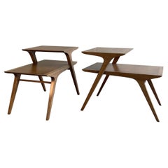 Mid-Century Modern Step End Tables by John Van Koert for Drexel