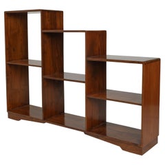 Mid-Century Modern Stepped, Teak Shelving Unit