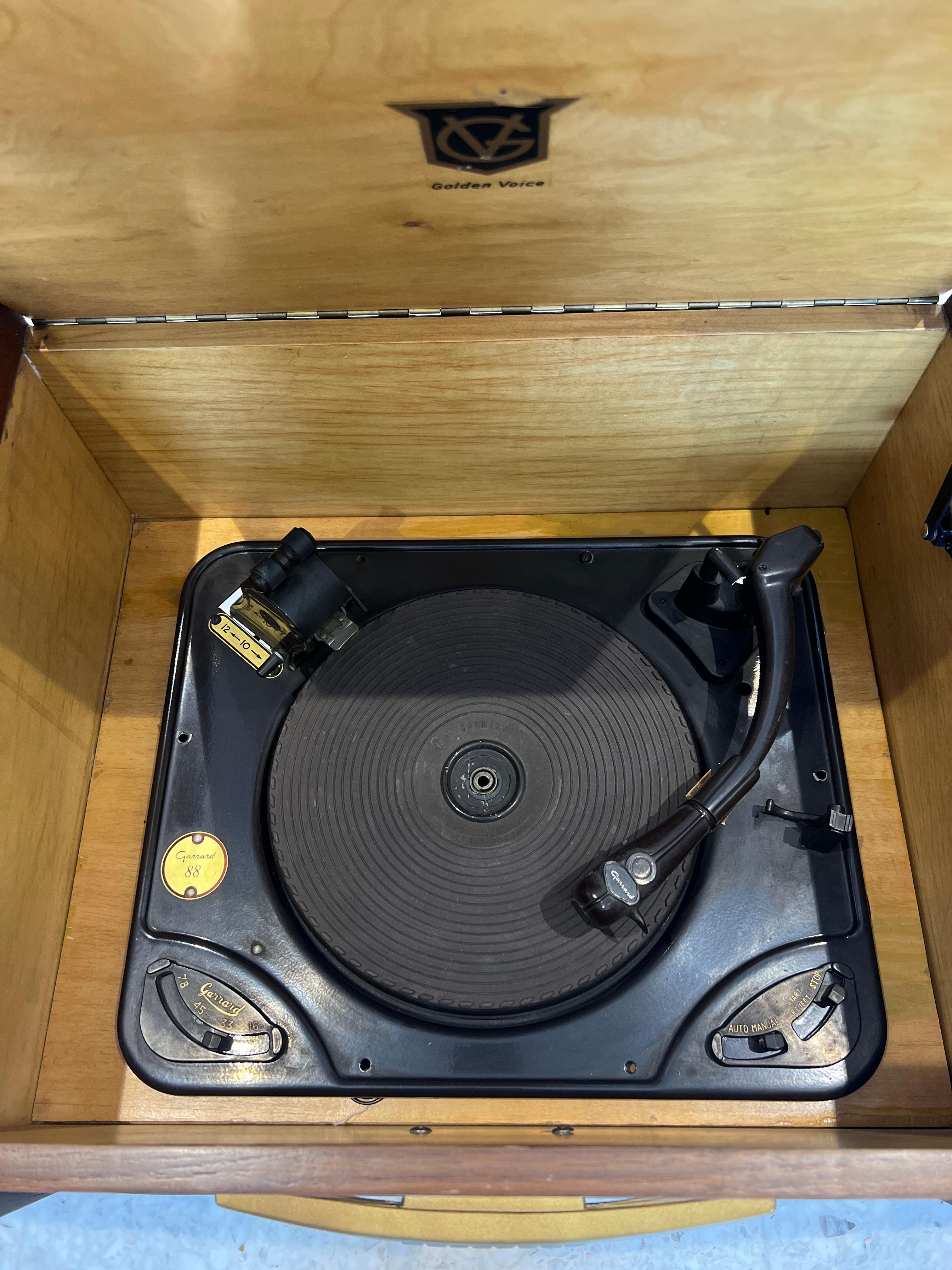 Mid-Century Modern Golden Voice Stereo Console 7