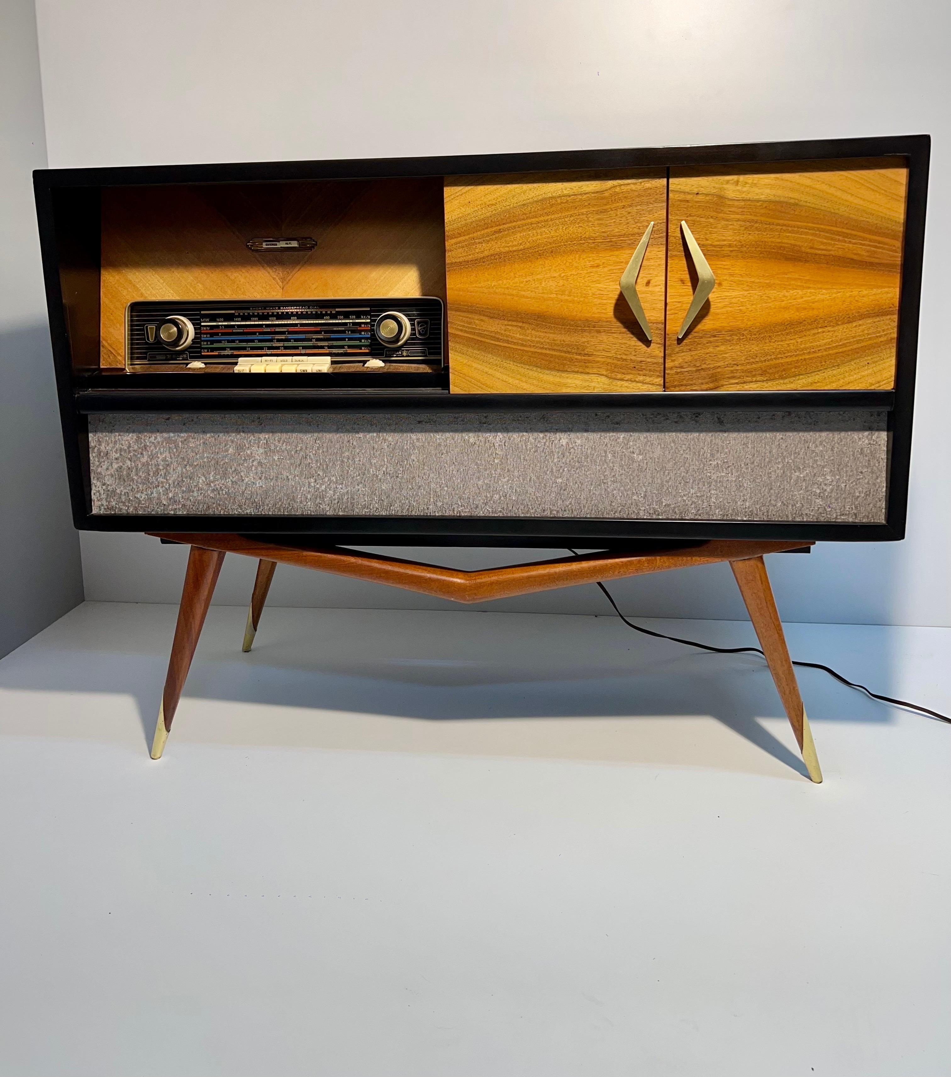 mid century modern stereo cabinet