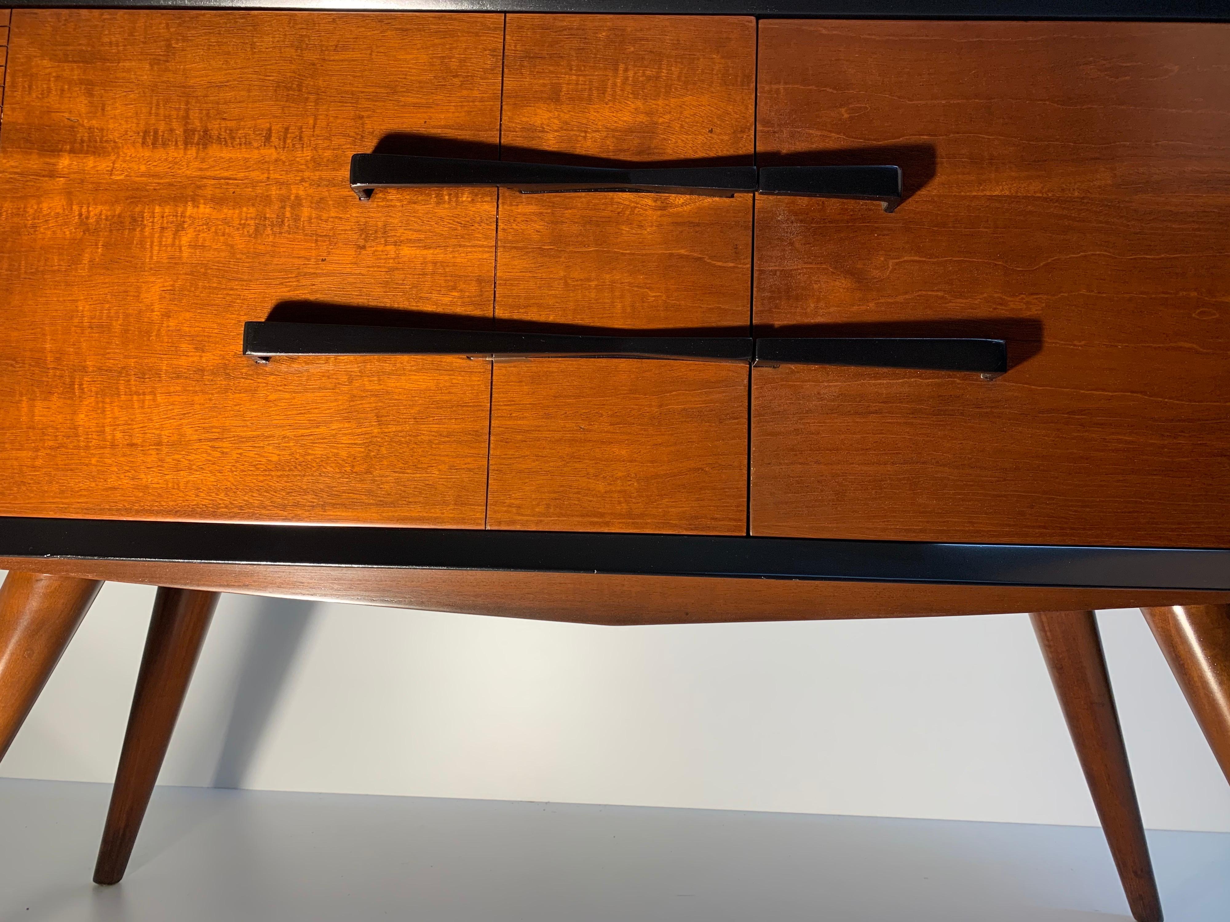 mid century modern stereo console