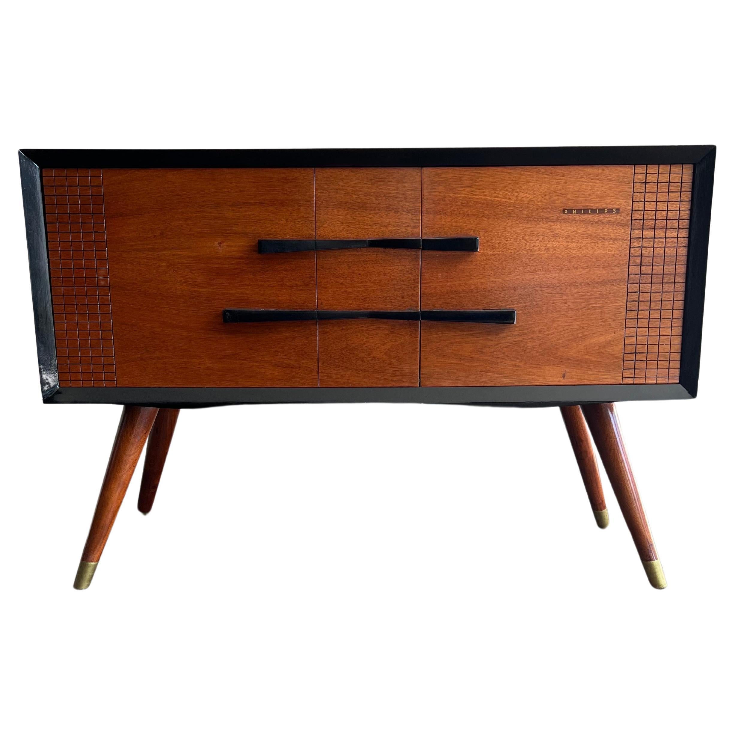 Mid-Century Modern Stereo Console