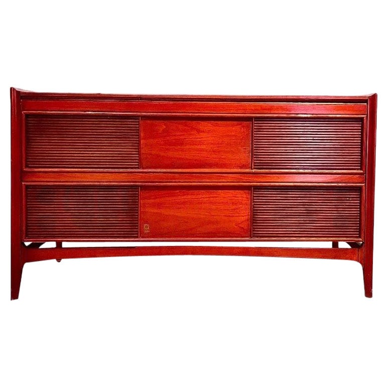 mid century stereo cabinet record player