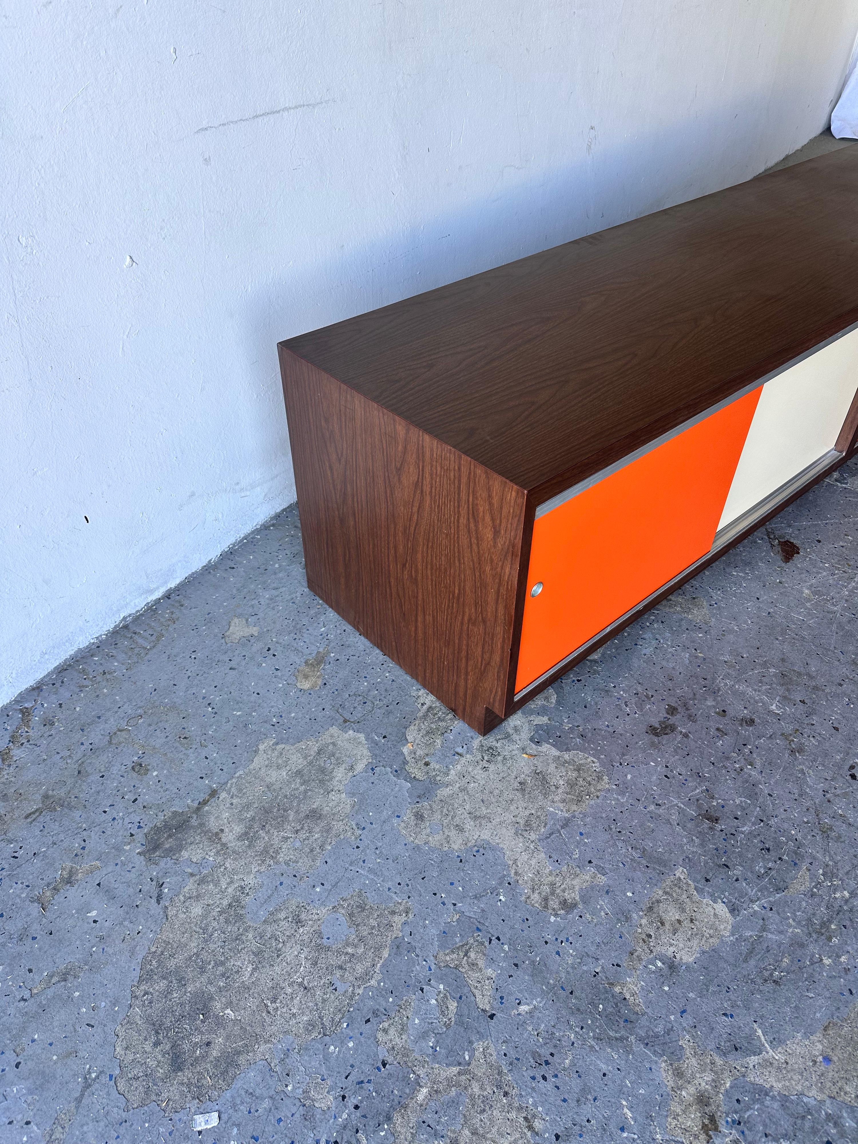 Mid-Century Modern Stereo Media Record Console/Credenza Bench 5