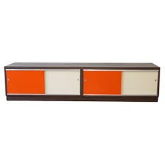 Mid-Century Modern Stereo Media Record Console/Credenza Bench