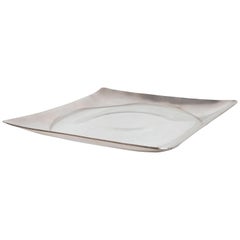 Mid-Century Modern Sterling Silver and Translucent Glass Tray by Dorothy Thorpe