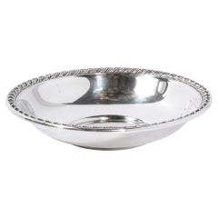 Mid-Century Modern Sterling Silver Beaded Decorative Dish/ Bowl