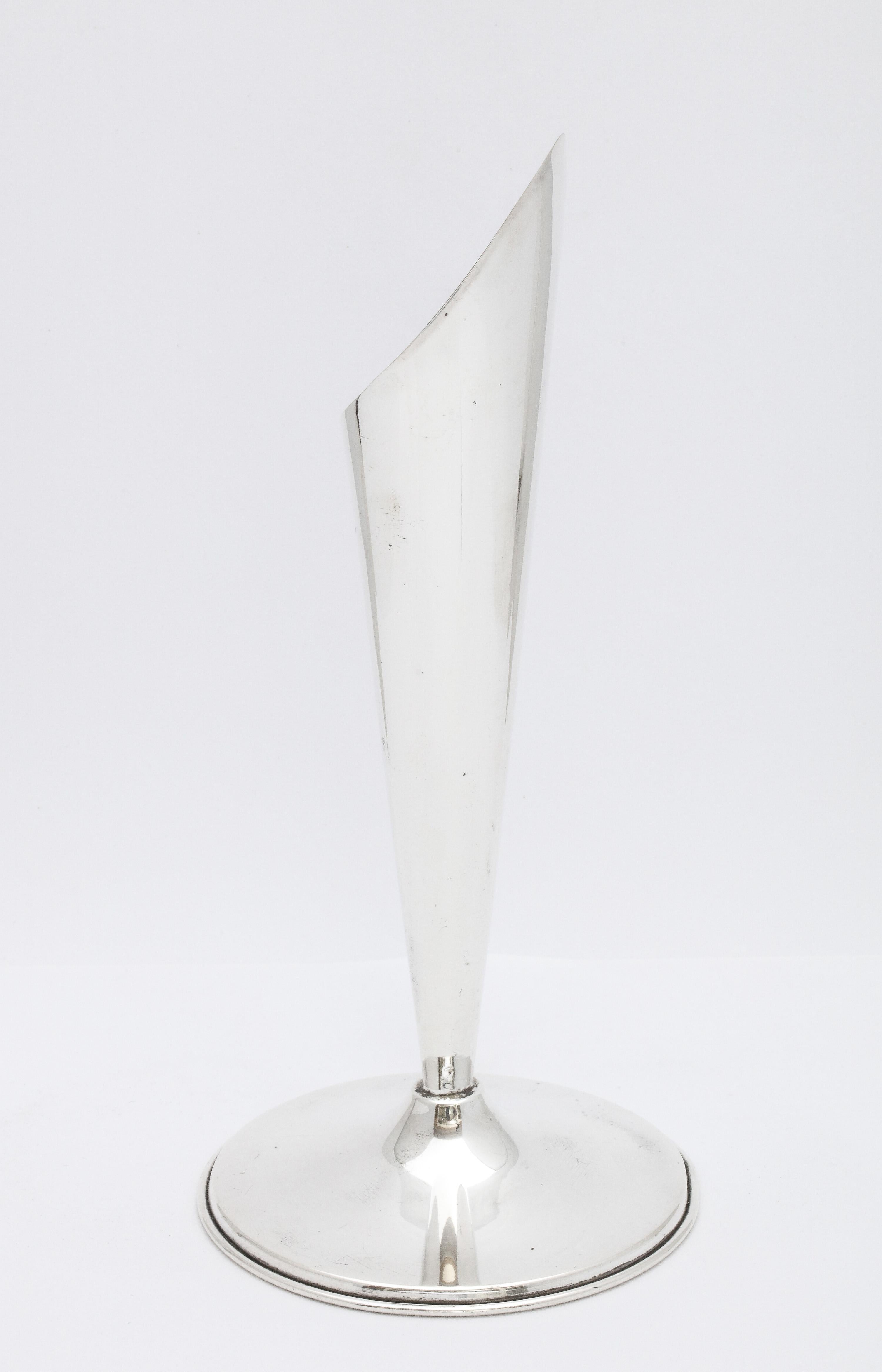 Mid-20th Century Mid-Century Modern Sterling Silver Calla Lily-Form Vase