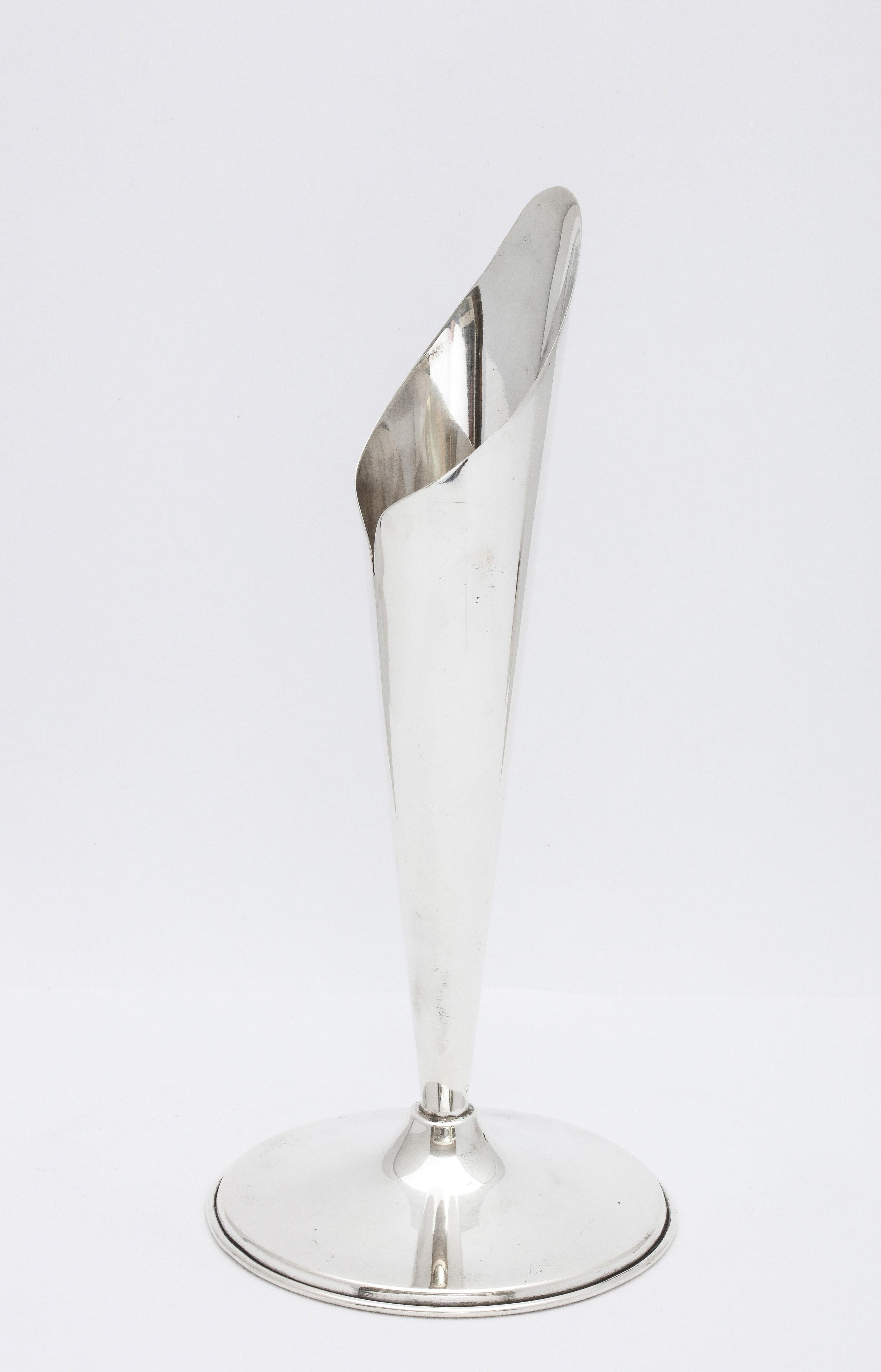 Mid-Century Modern Sterling Silver Calla Lily-Form Vase 1