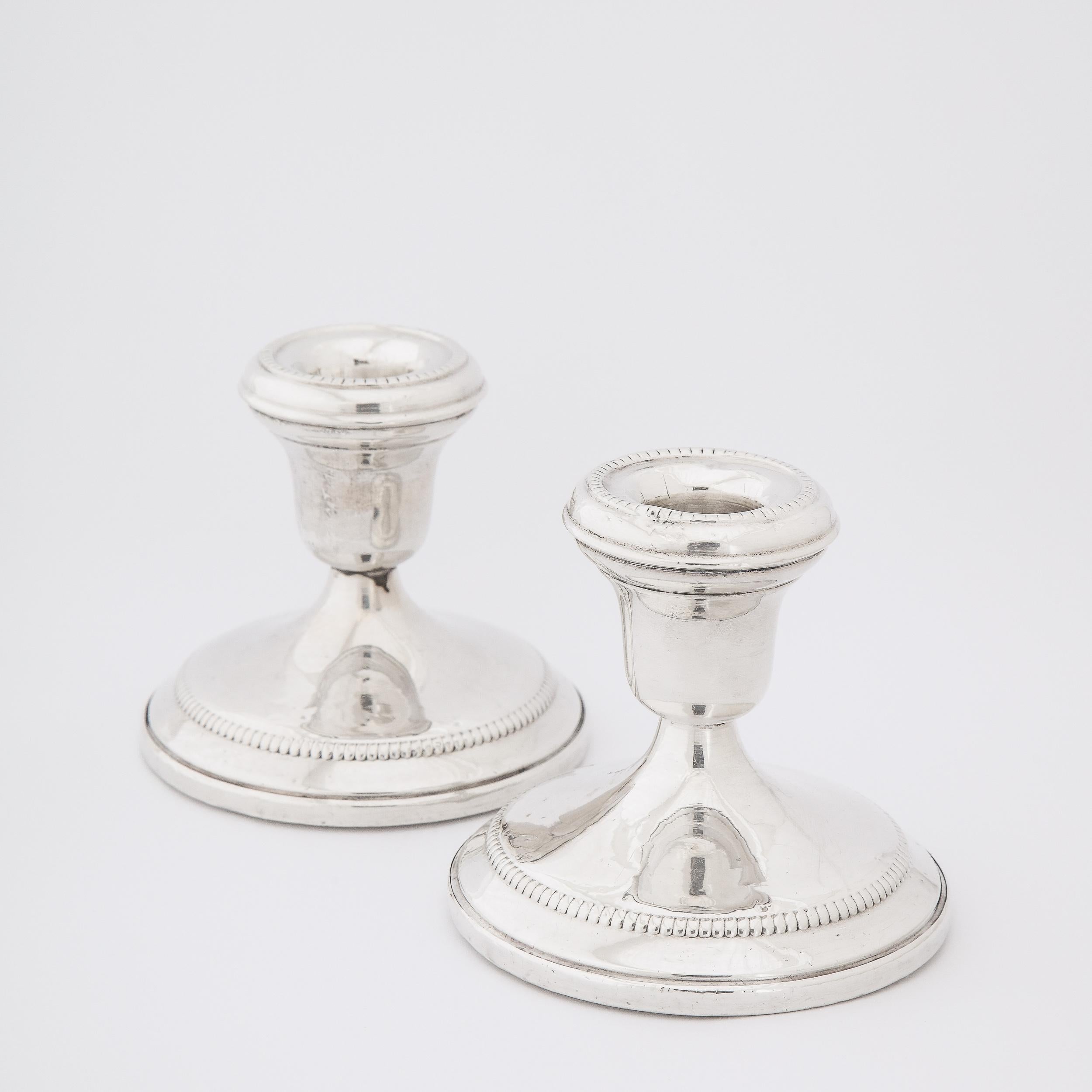 modern silver candlesticks