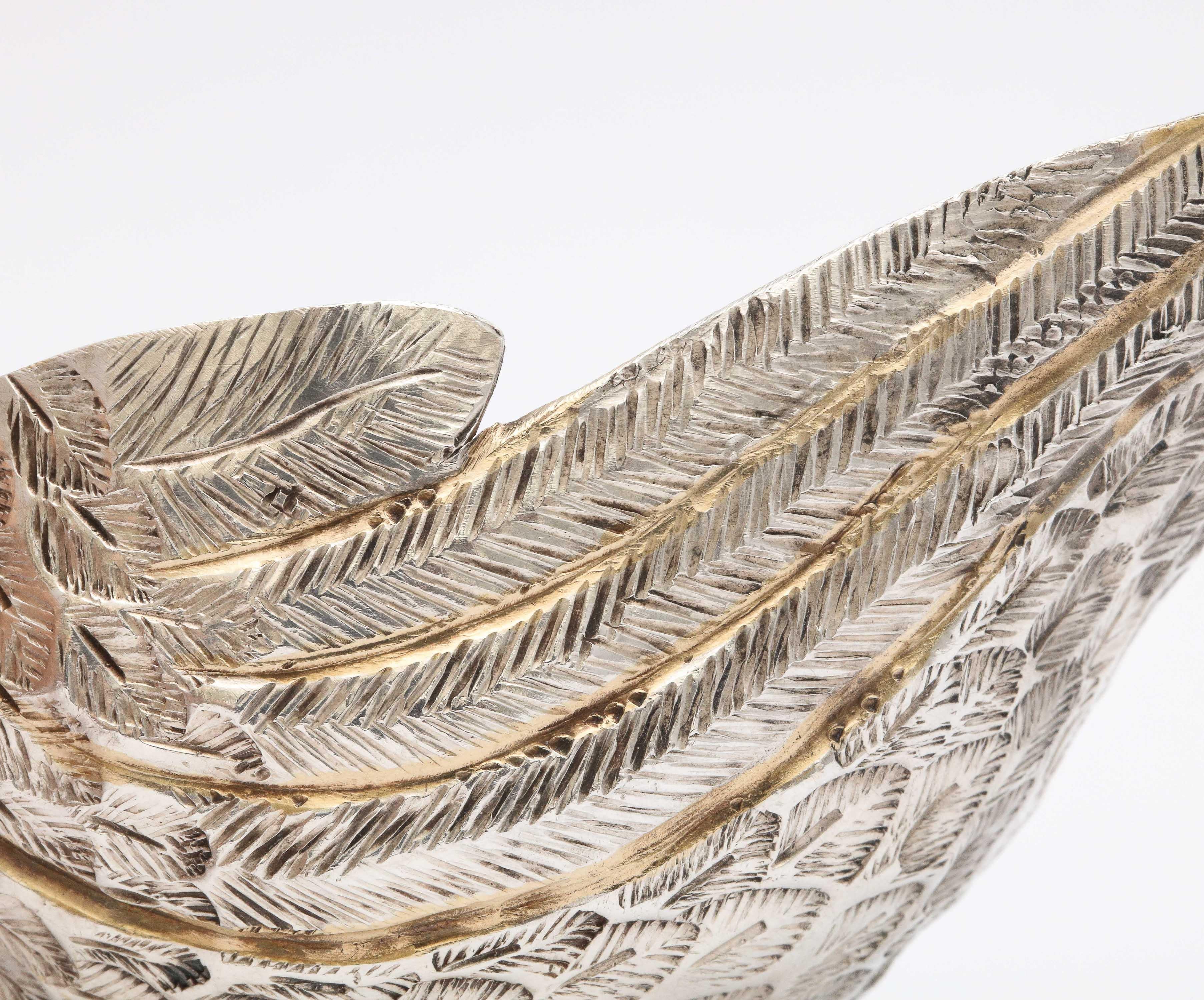 Mid-Century Modern Sterling Silver-Gilt Swan-Form Gravy/Sauce Boat by Tane 5
