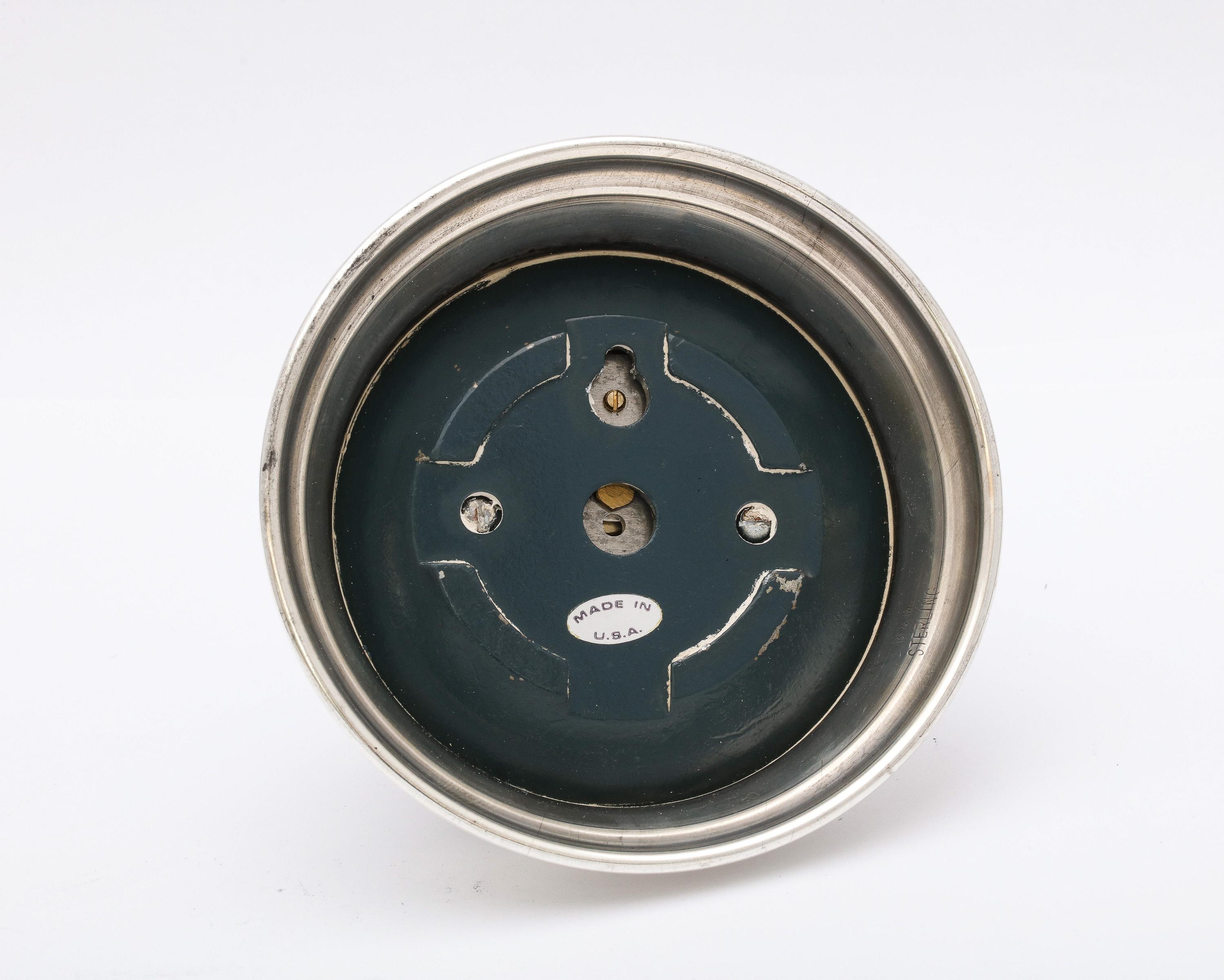 MId-Century Modern Sterling Silver-Mounted Honeywell Barometer For Sale 8