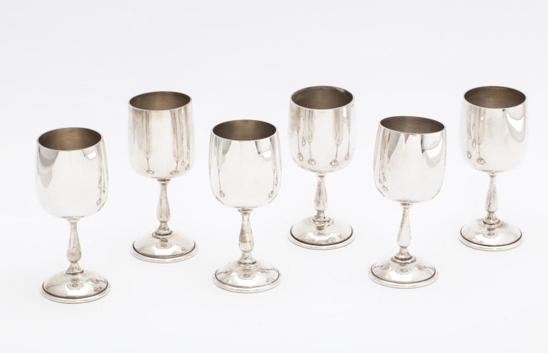 Mid-Century Modern Sterling Silver Set of Cordial Glasses For Sale 1