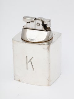 Briquet de table en argent sterling moderne du milieu du siècle dernier