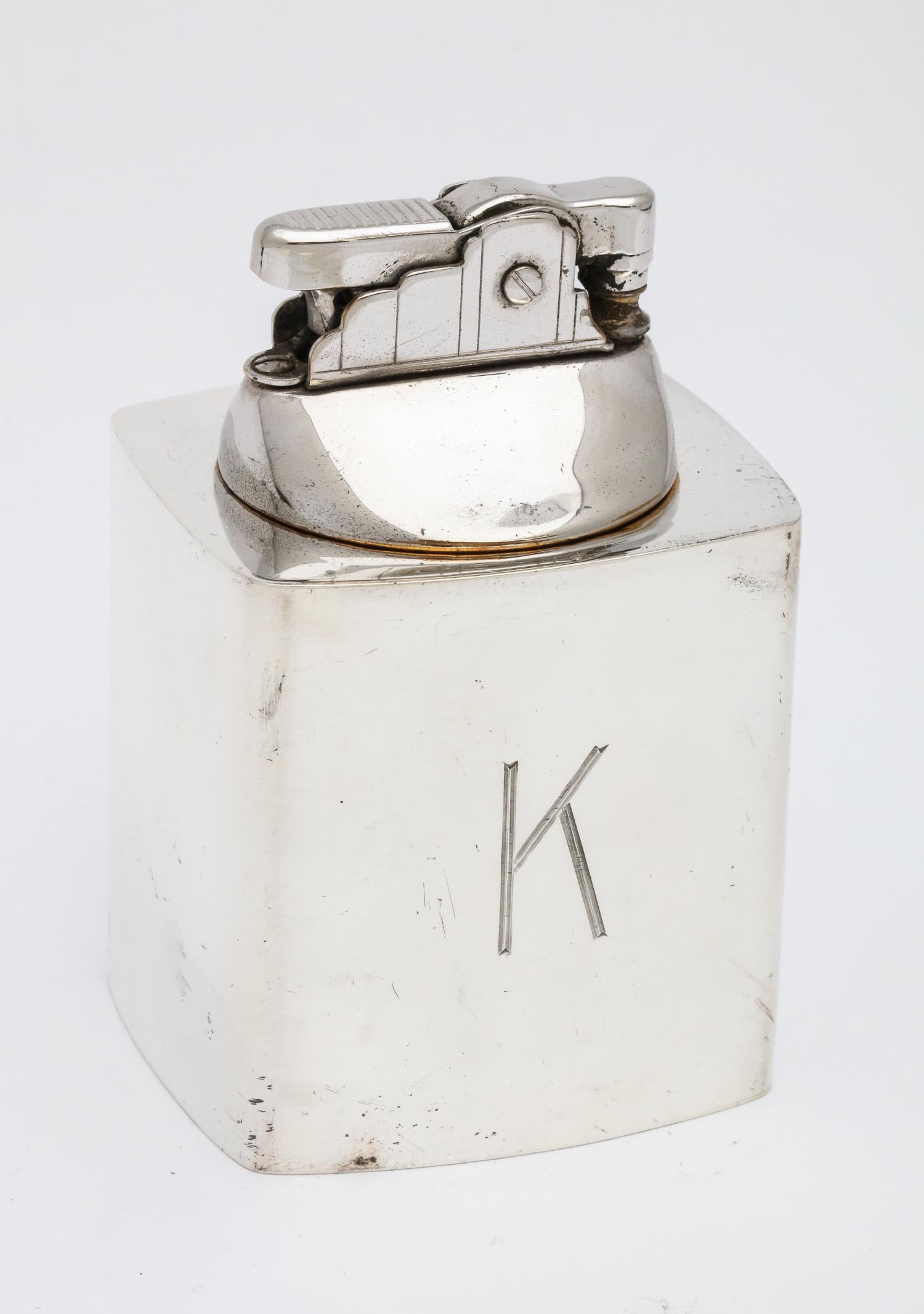 American Mid-Century Modern Sterling Silver Table Lighter