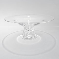 Mid-Century Modern Steuben Glass Pedestal Bowl/Tazza No. 7884 by George Thompson