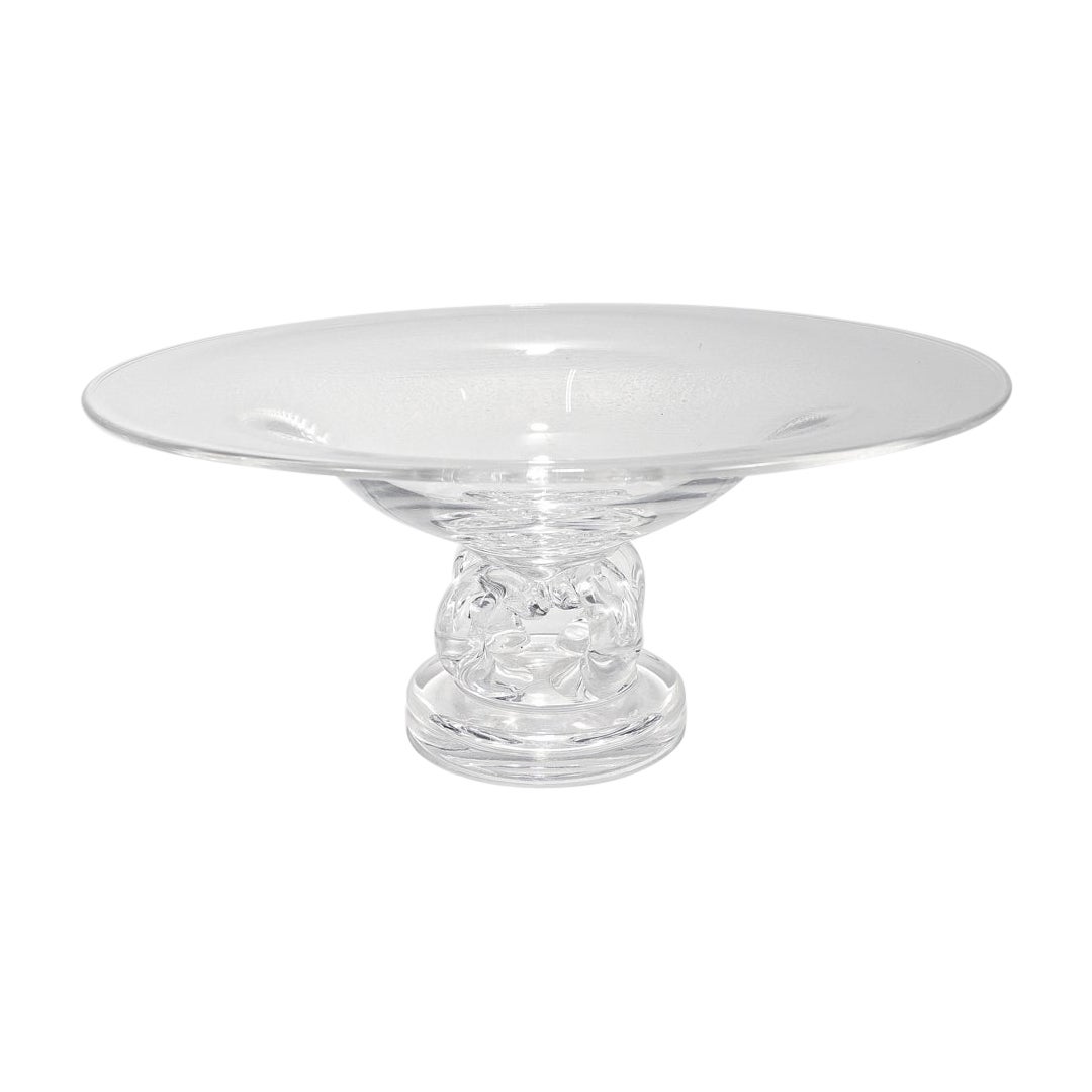Bol à piédestal en verre Steuben Glass/Tazza No. 7884 par George Thompson Modernity