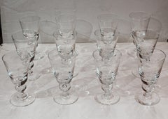 Mid Century Modern Steuben Tear Drop Water Goblets Set of 12