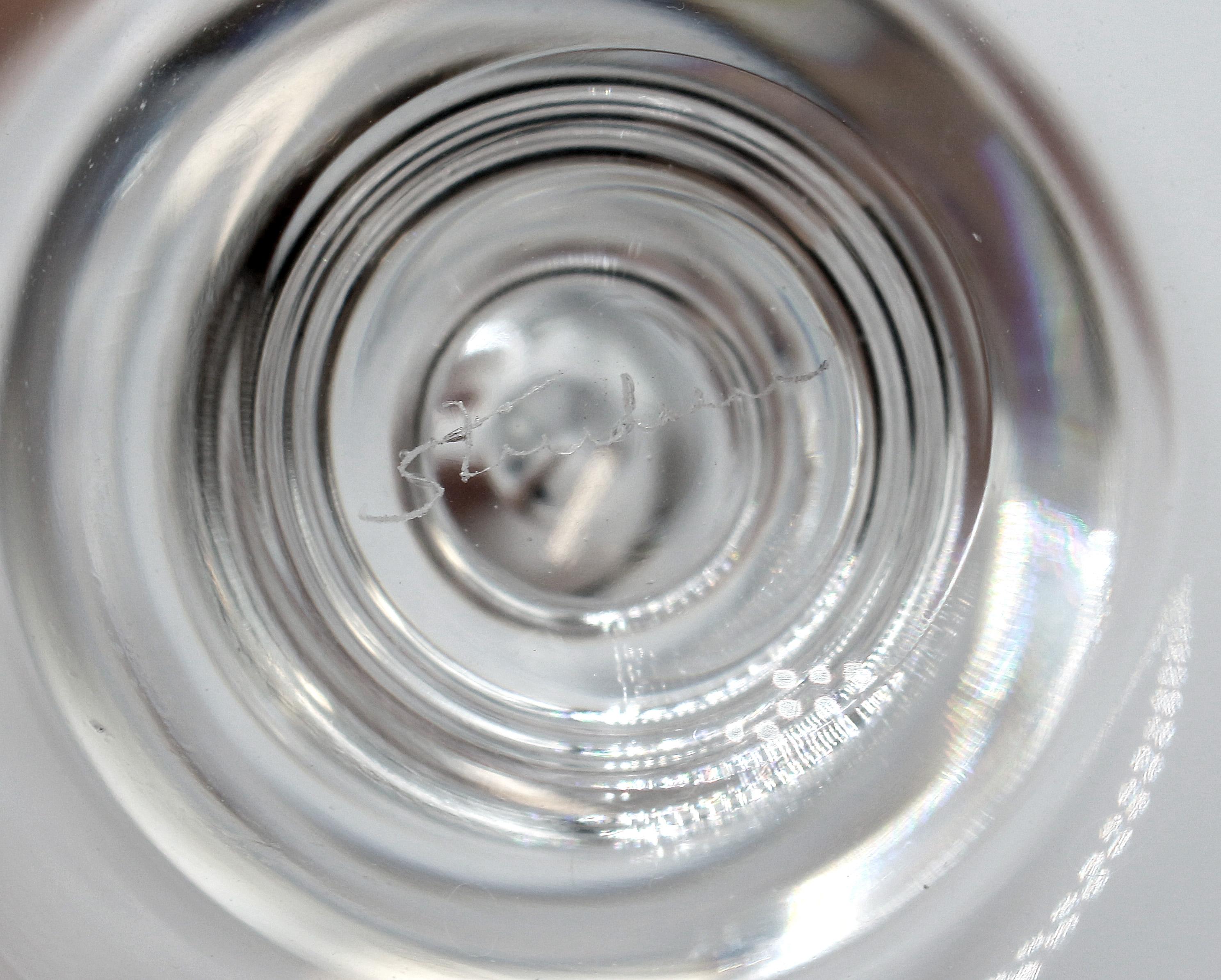 Crystal Mid Century Modern Steuben Tear Drop Water Goblets Set of 12