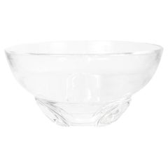 Mid-Century Modern Steuben "Trefoil" Round Glass Bowl