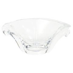 Ovale Steuben-Schale mit zwei Schnörkeln, Mid-Century Modern