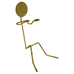 Sculpture d'art populaire de style « Mid-Century Modern » représentant un bonhomme allumette