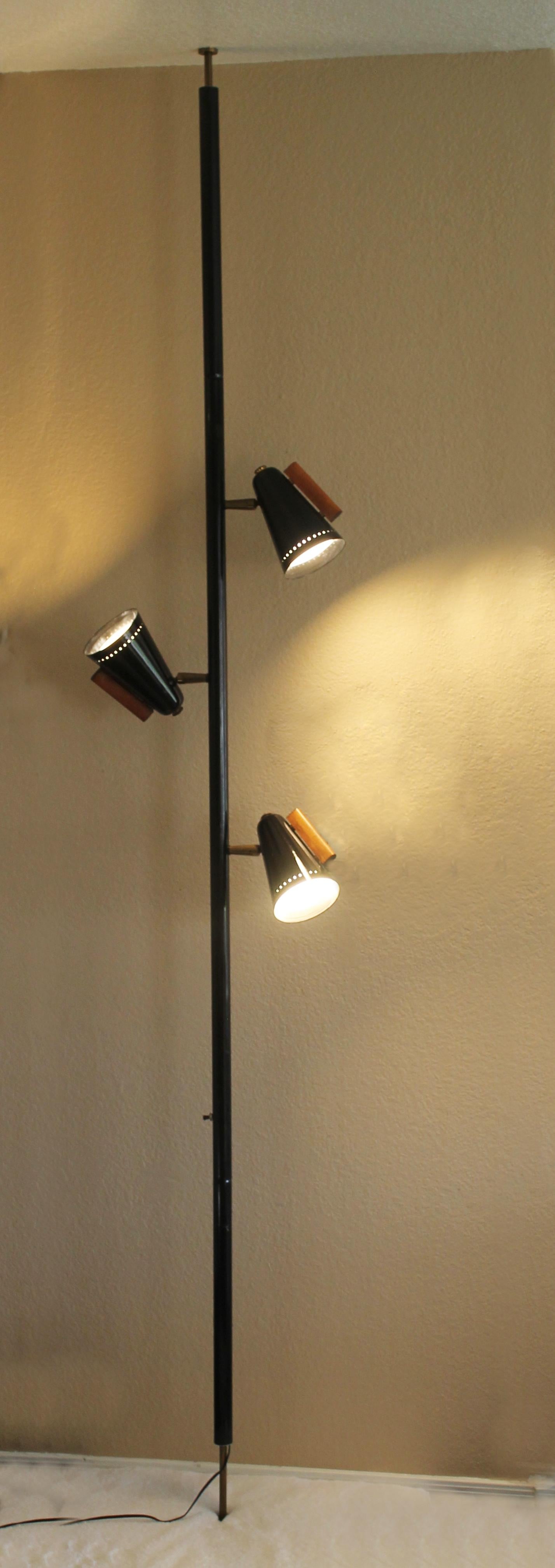 Mid-Century Modern Mid Century Modern Stiffel Tension Pole Lamp by Raymond Loewy 1955 Decorator wow