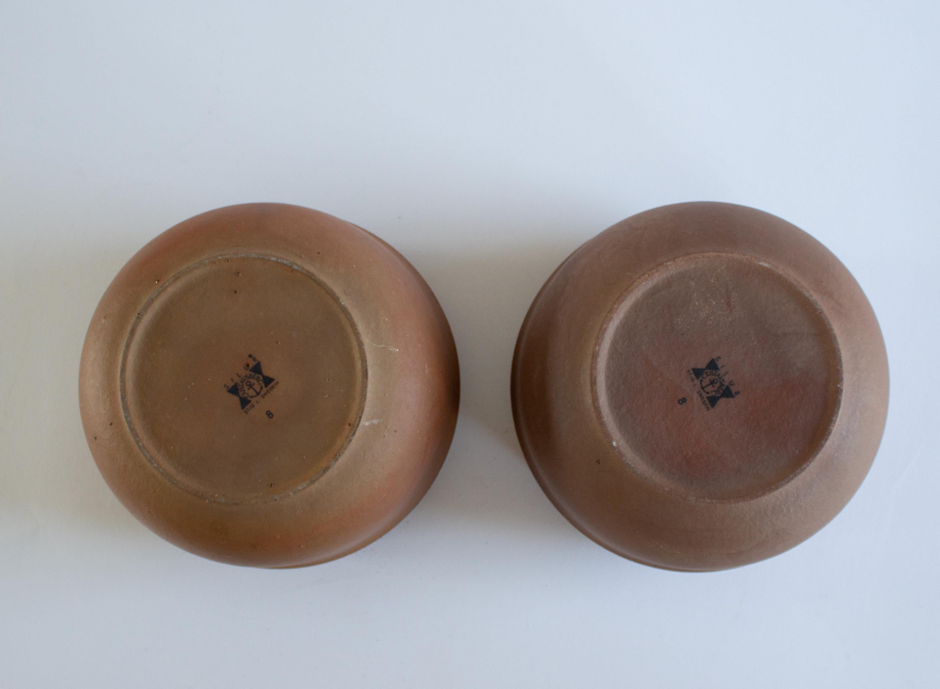 Stoneware Mid-Century Modern Stig Lindberg Planters or Bowls for Gustavsberg, Sweden For Sale