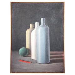 Mid-Century Modern Still Life of Bottles by Sarandis Karavousis