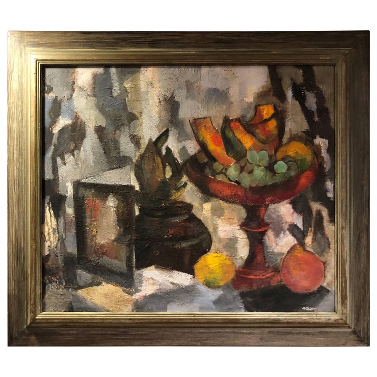 MidCentury Modern Still Life of Fruit by Scott For Sale at 1stDibs