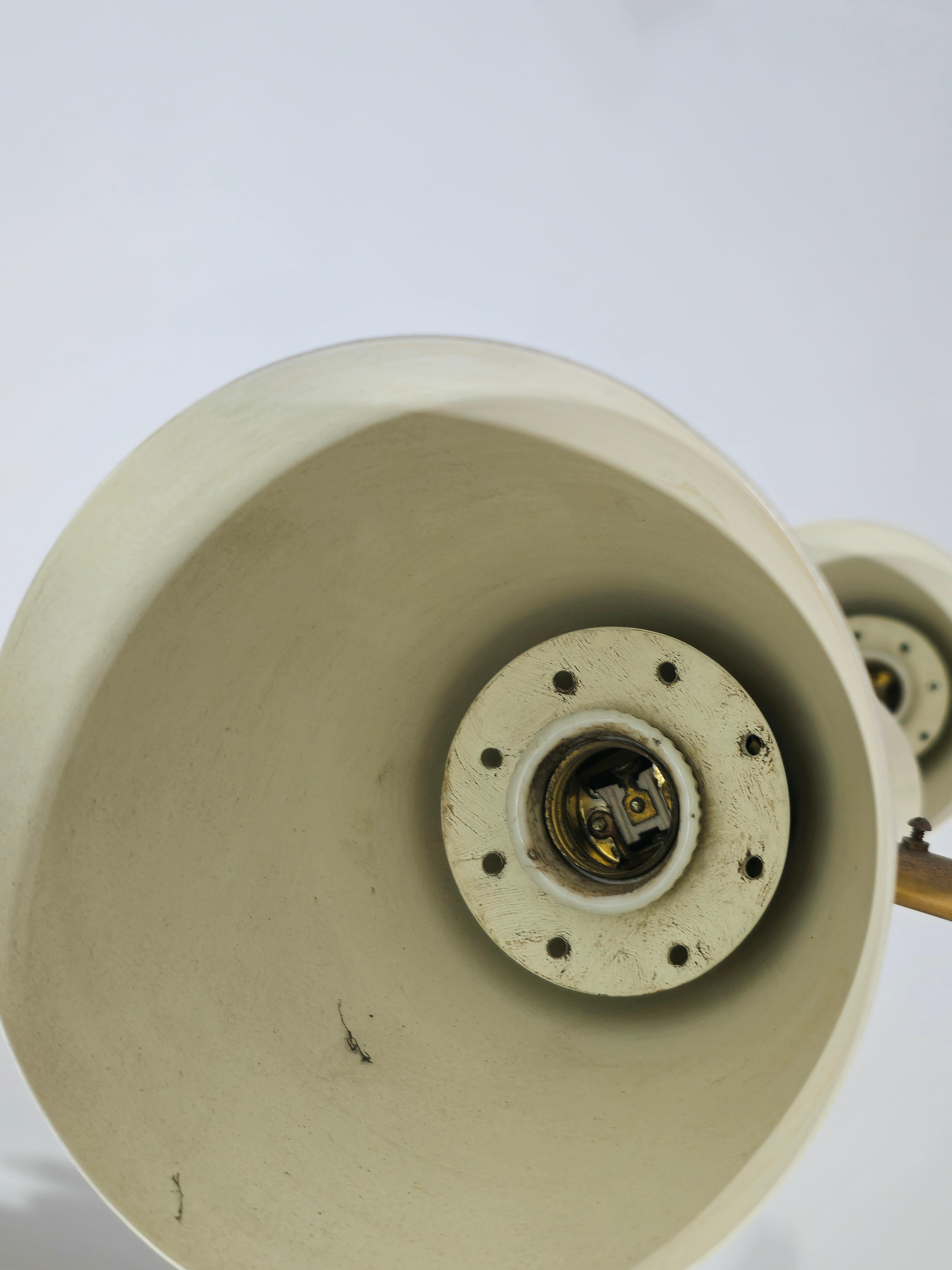 Mid-Century Modern Stilnovo Brass Pendant Lamp Design Italy 1950s 4