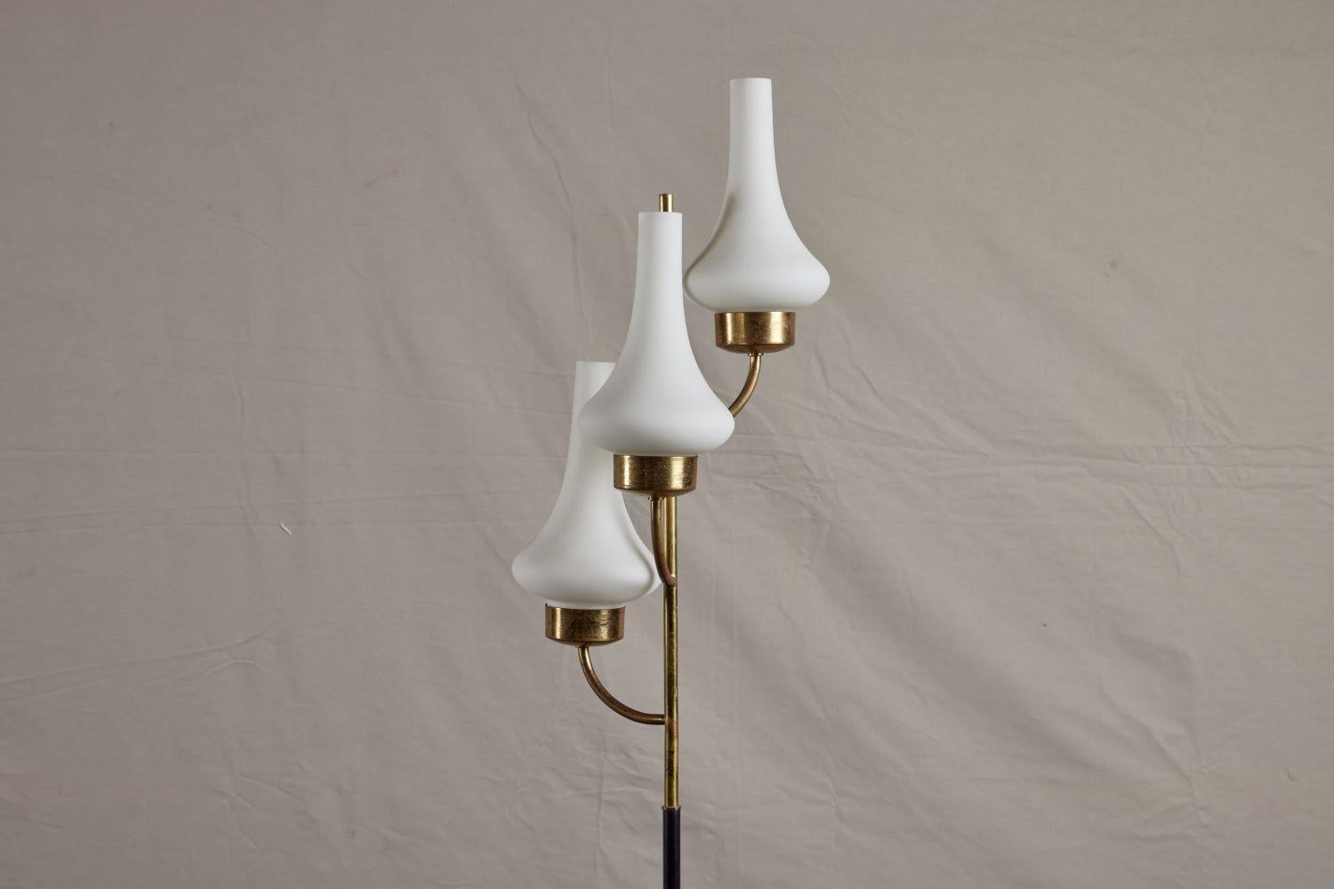 Mid-Century Modern Stilnovo Floor Lamp with 3 Arms For Sale 1