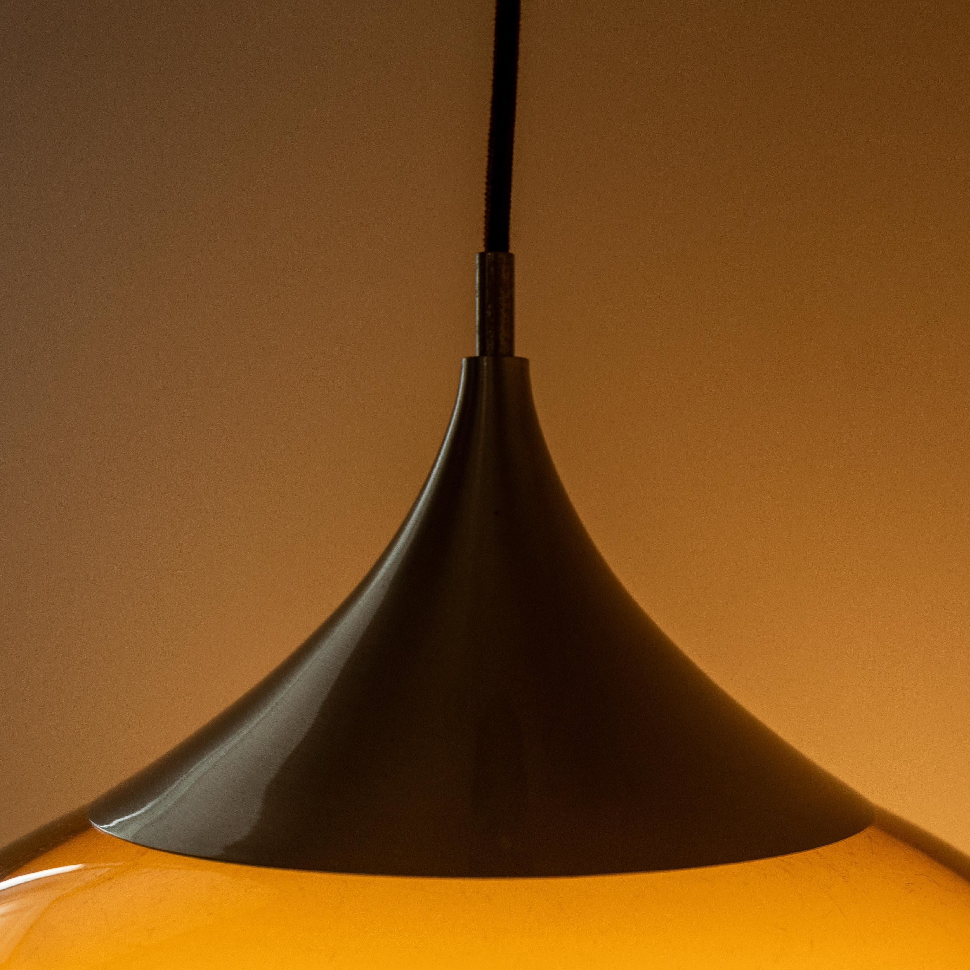 Metal Mid Century Modern Stilnovo Pendant, Model 1238, Italy 1960s For Sale
