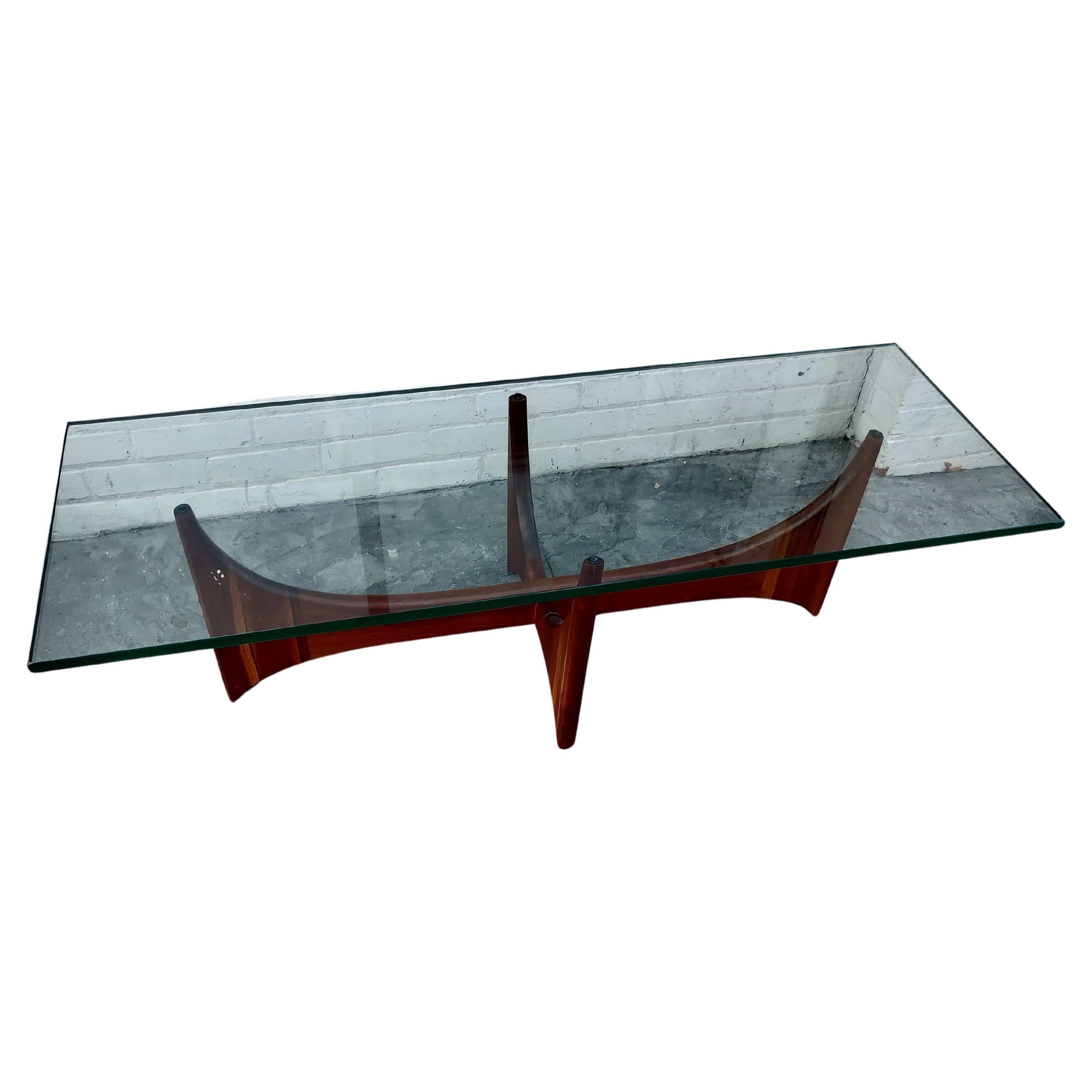 Glass Mid-Century Modern Stingray Sculptural Cocktail Table by Adrian Pearsall 2399-TC